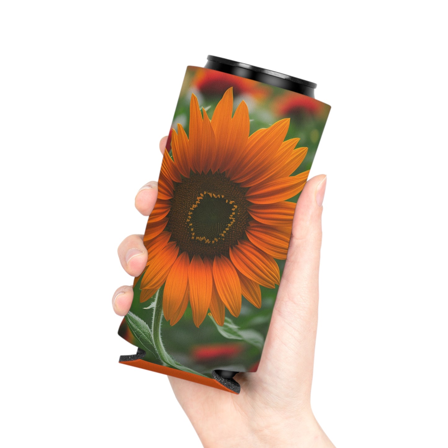 Orange Sunflower Can Slim Cooler Sleeve (SP Photography Collection) ORANGE