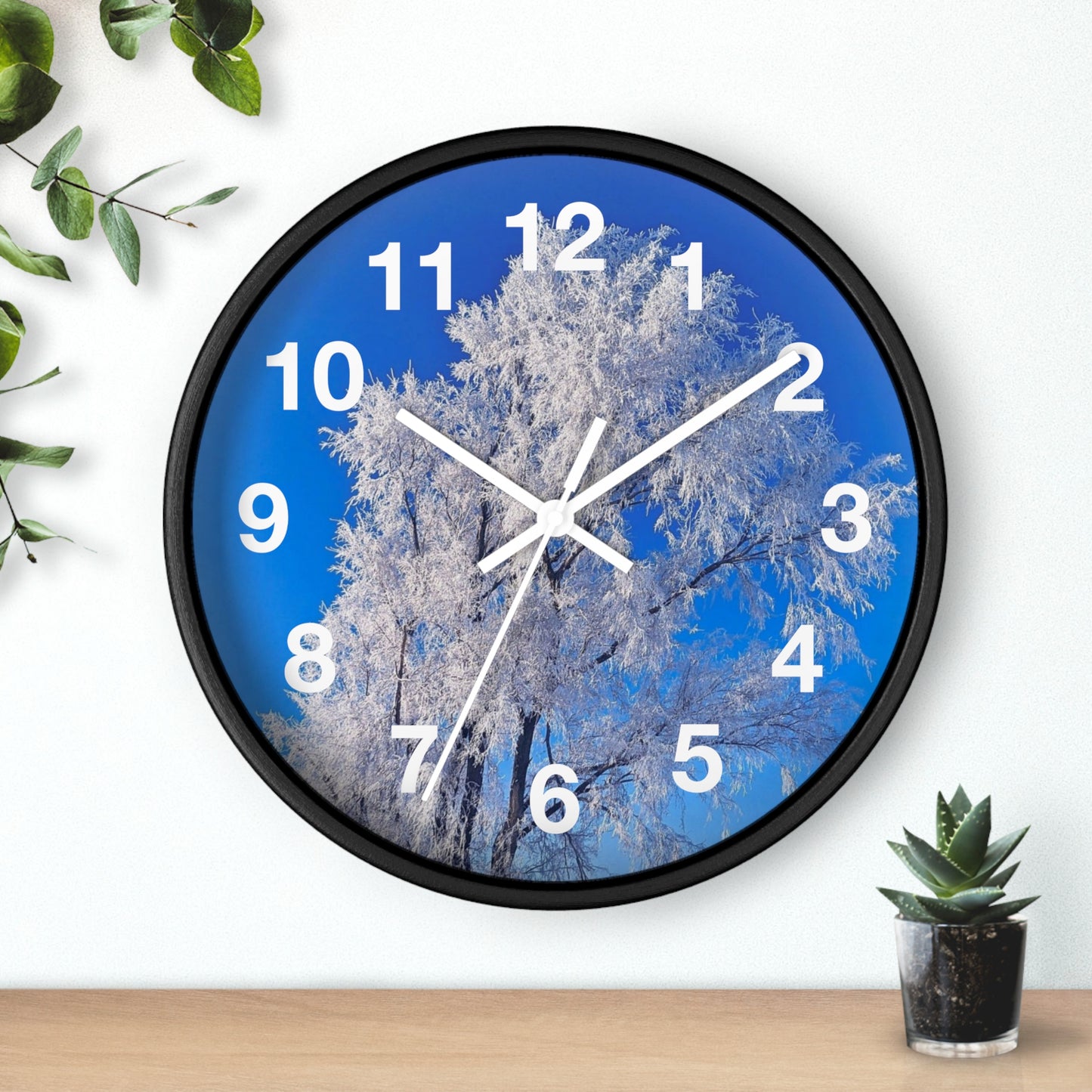 Snowy Tree Clock (SP Photography Collection)