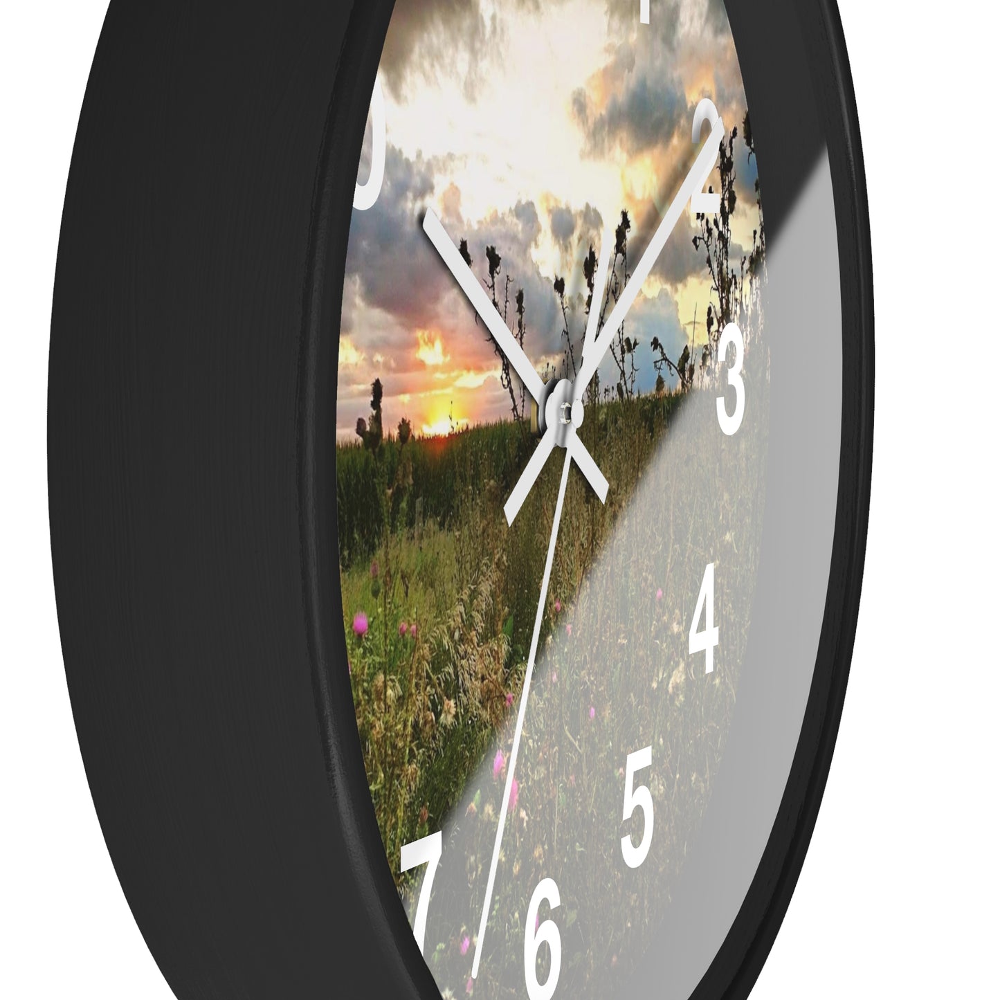 Cloudy Field wall Clock (SP Photography Collection)