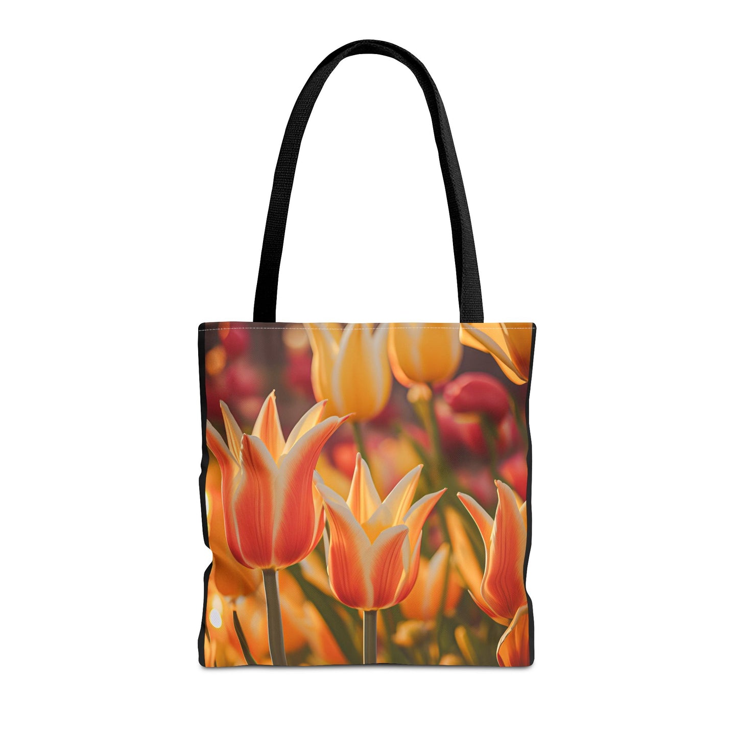 Mixed Orange Tulip Tote Bag (SP Photography Collection) BLACK