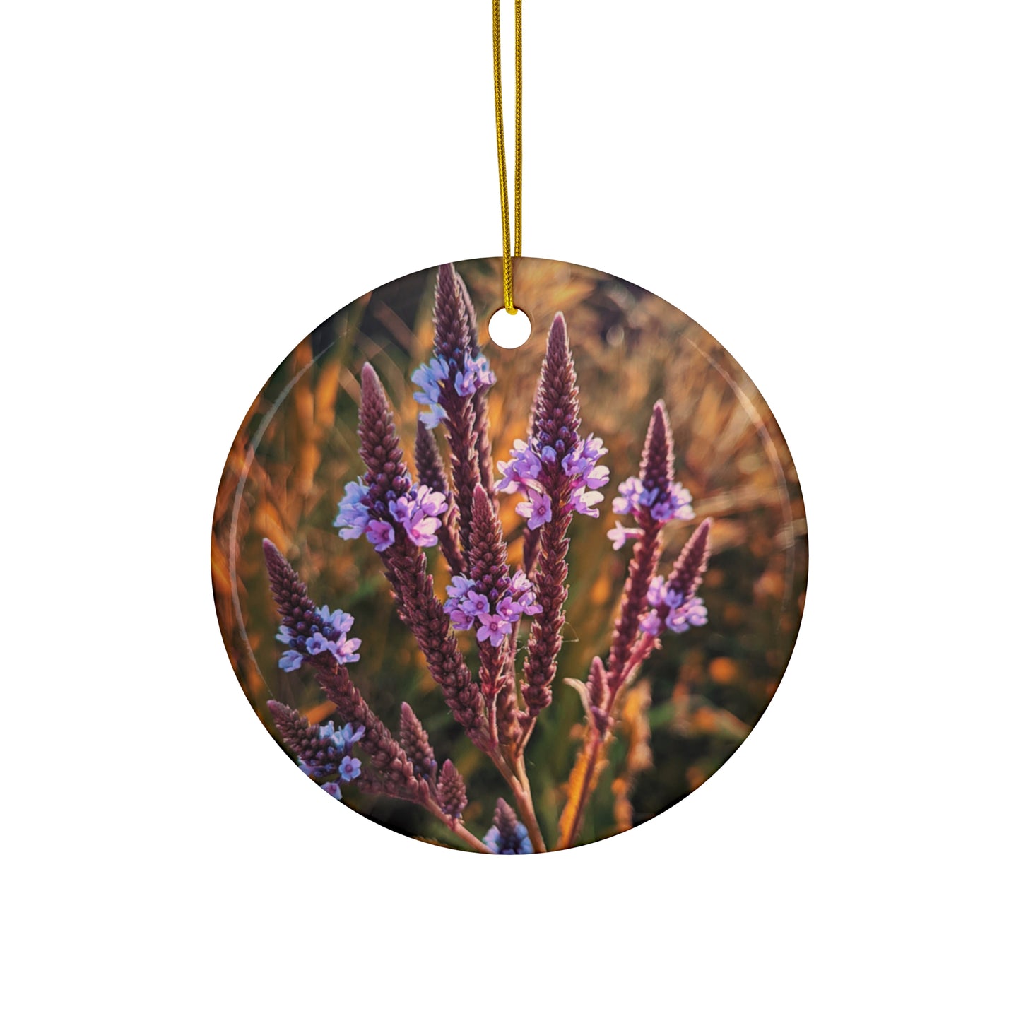 Purple Field Ceramic Ornament (SP Photography Collection)