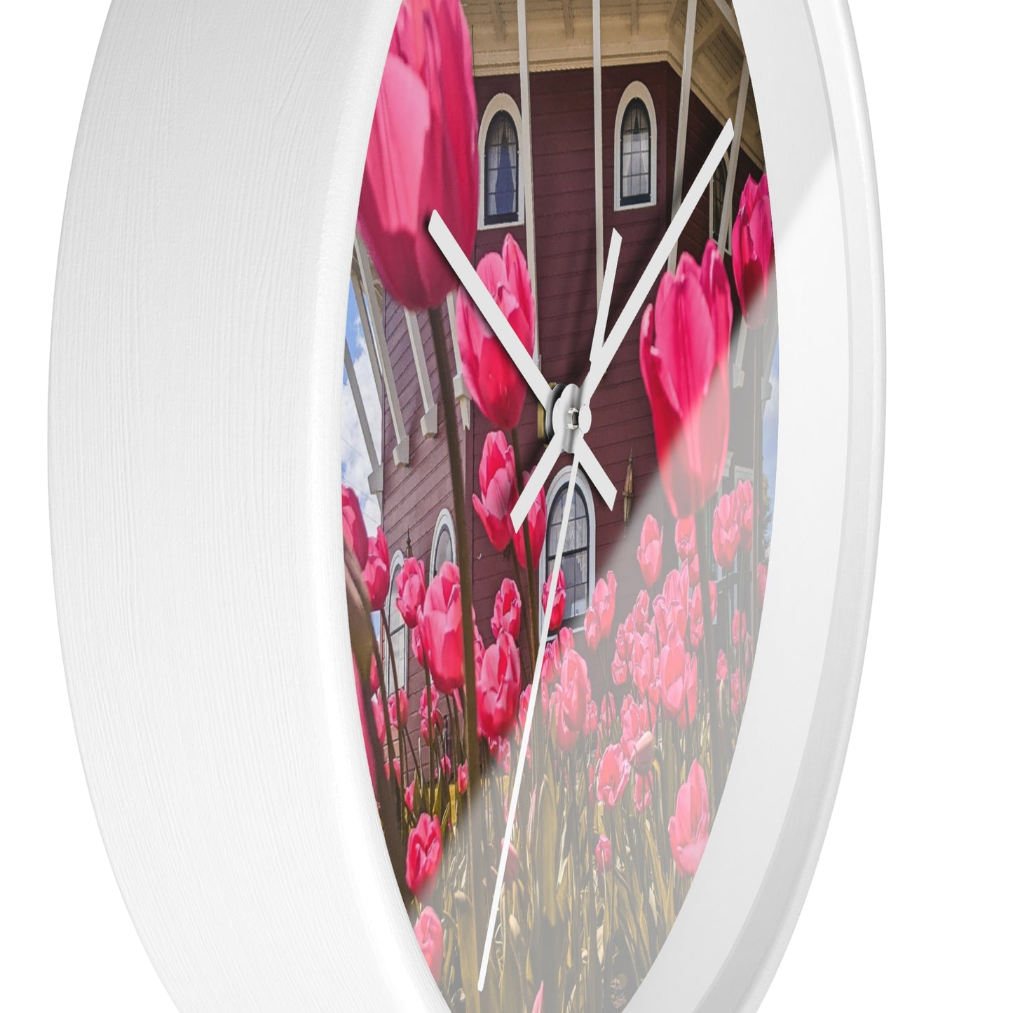 Windmill Pink Tulips Wall Clock (SP Photography Collection)