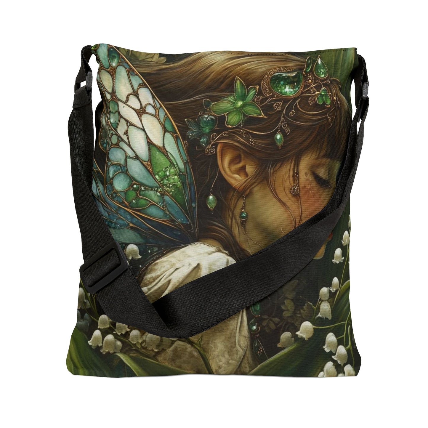 Lily Fairy Adjustable Tote Bag (ai B & J Collections) BLACK