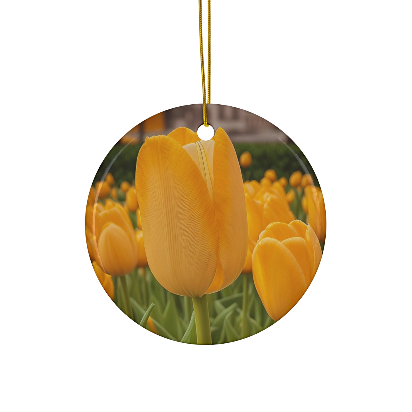 Yellow Tulip Ceramic Ornament (SP Photography Collection)