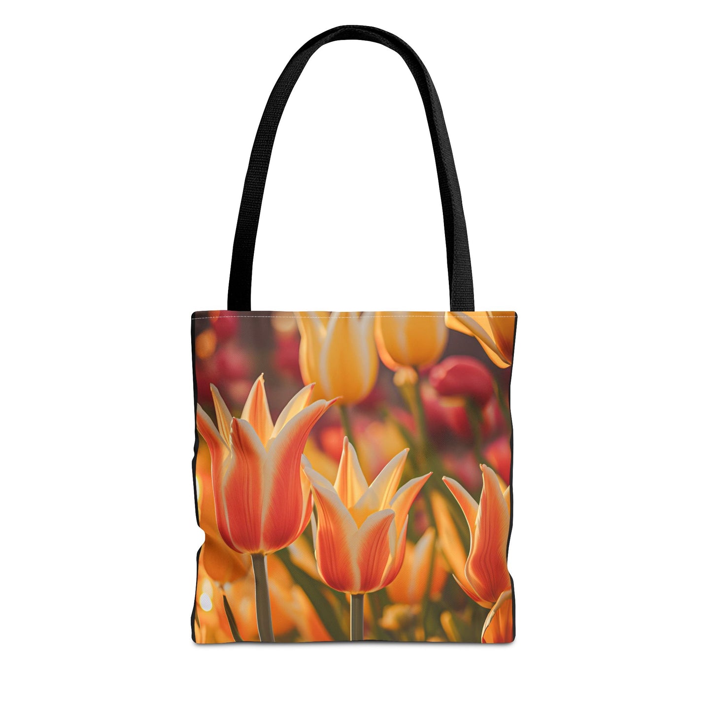 Mixed Orange Tulip Tote Bag (SP Photography Collection) BLACK