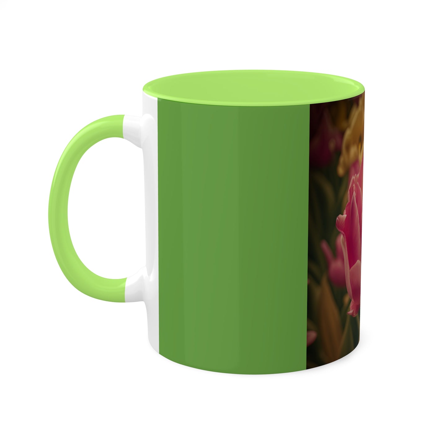 Pink Buttercup Mug, 11oz (SP Photography Collection) GREEN