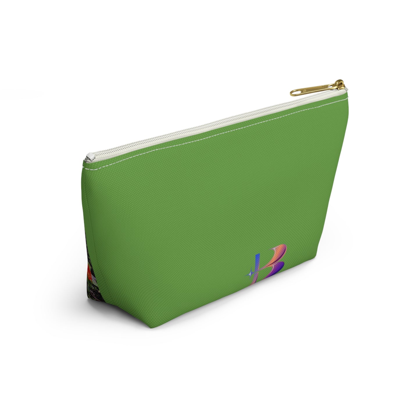 Red Tulips Accessory Pouch w T-bottom (SP Photography Collection) GREEN