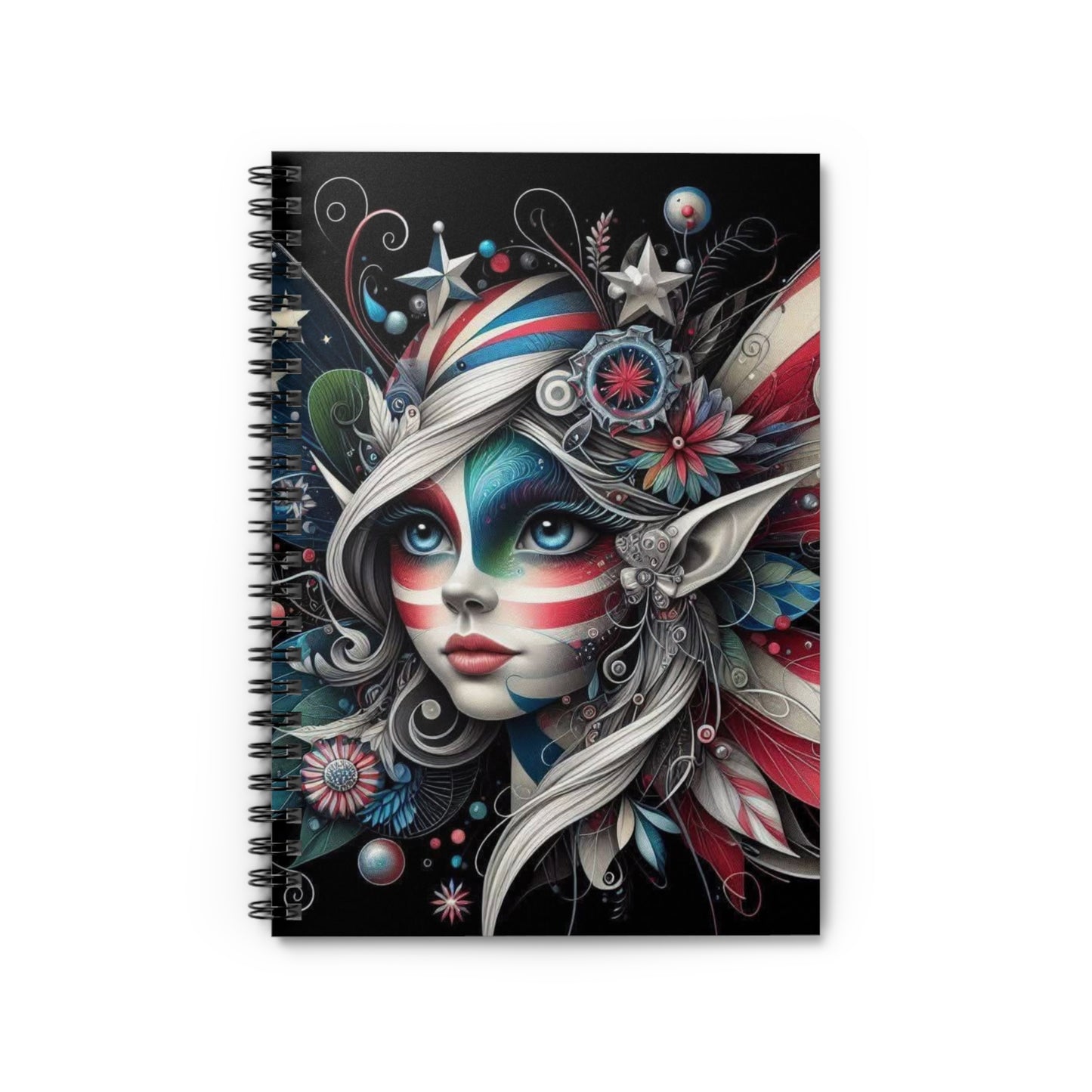 Patriotic Fairy Spiral Notebook - Ruled Line (aiB & J Collections)