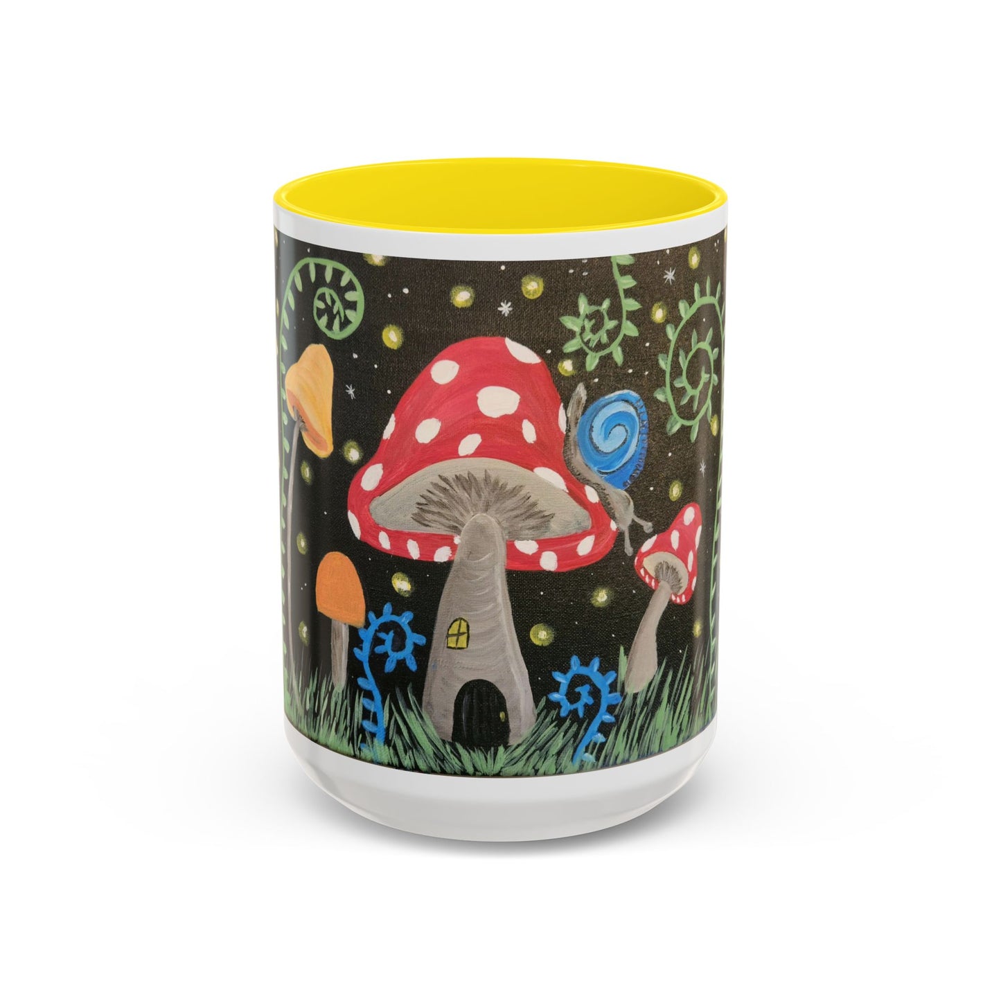 Magical Mushrooms Accent Coffee Mug, 11oz (Brookson Collection)
