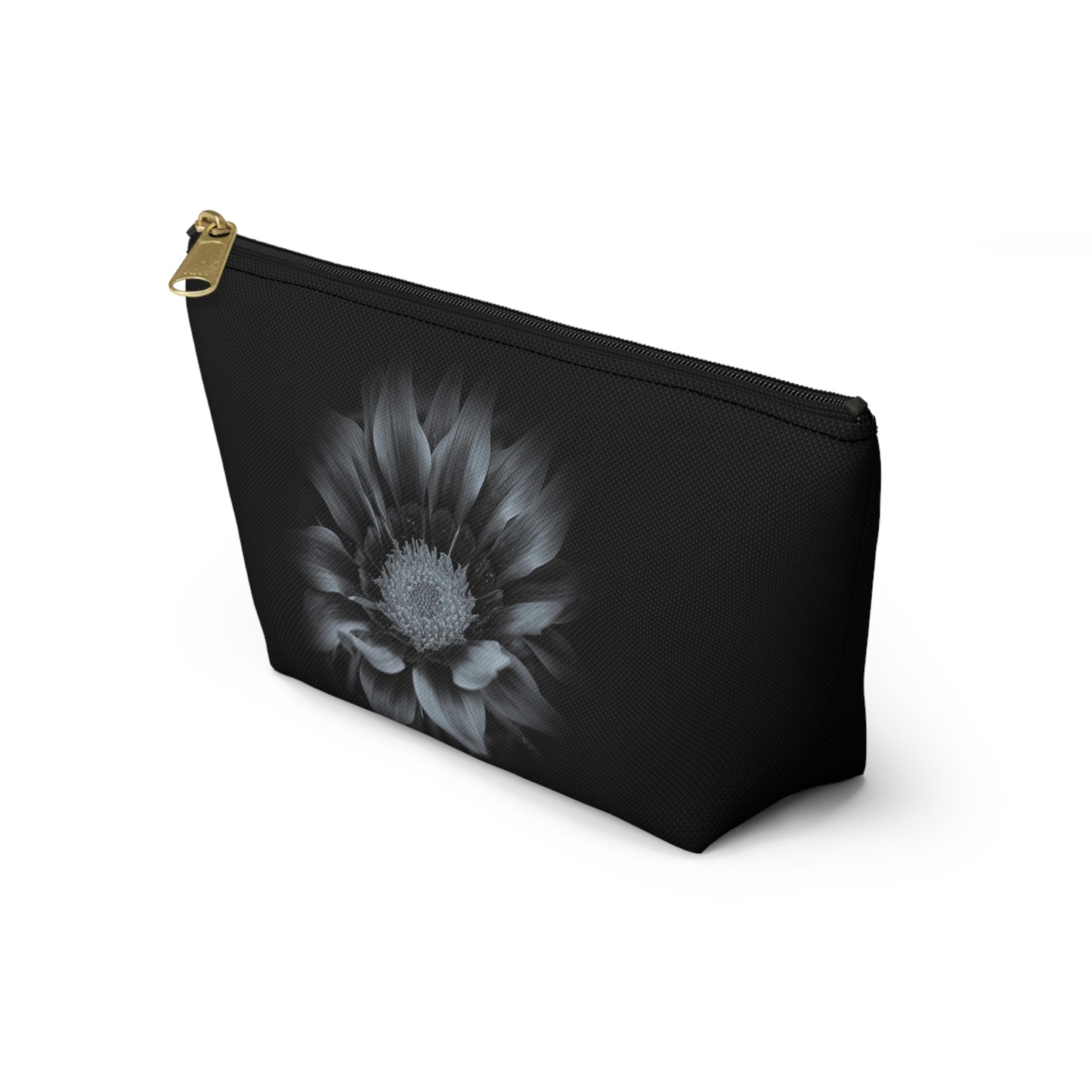 Midnight Bloom Accessory Pouch w T-bottom (SP Photography Collection) BLACK
