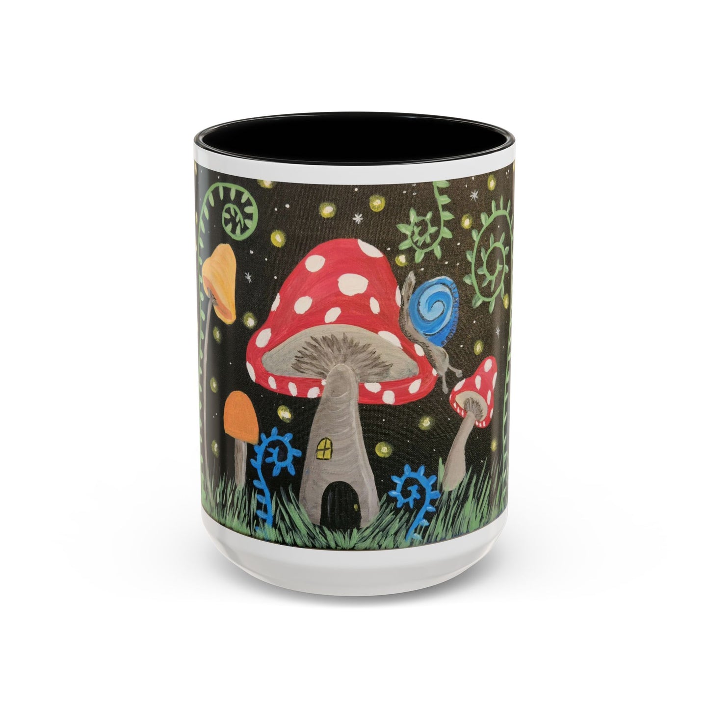 Magical Mushrooms Accent Coffee Mug, 11oz (Brookson Collection)