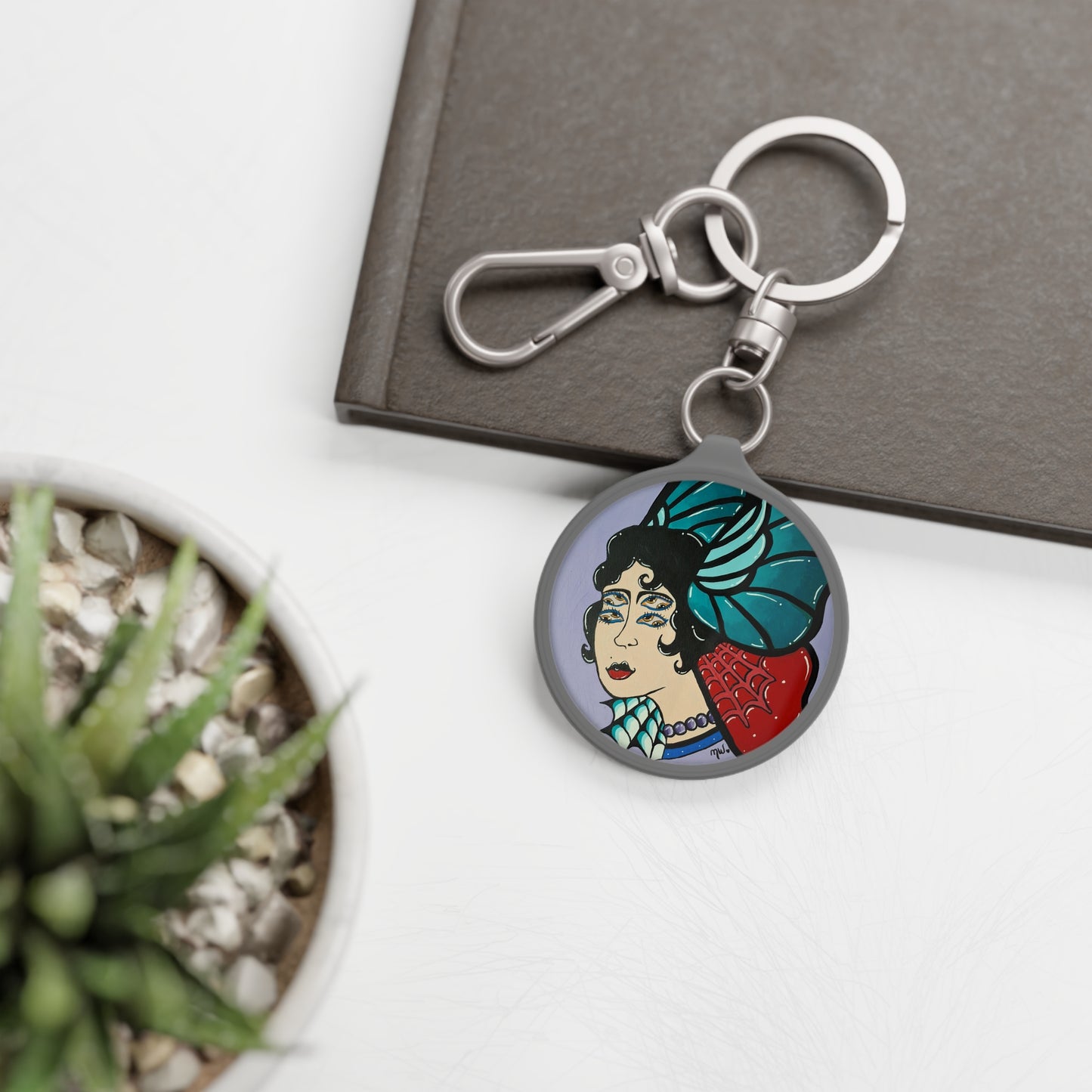 Lady Flutter Key Ring (Peculiar Paintings Collection)