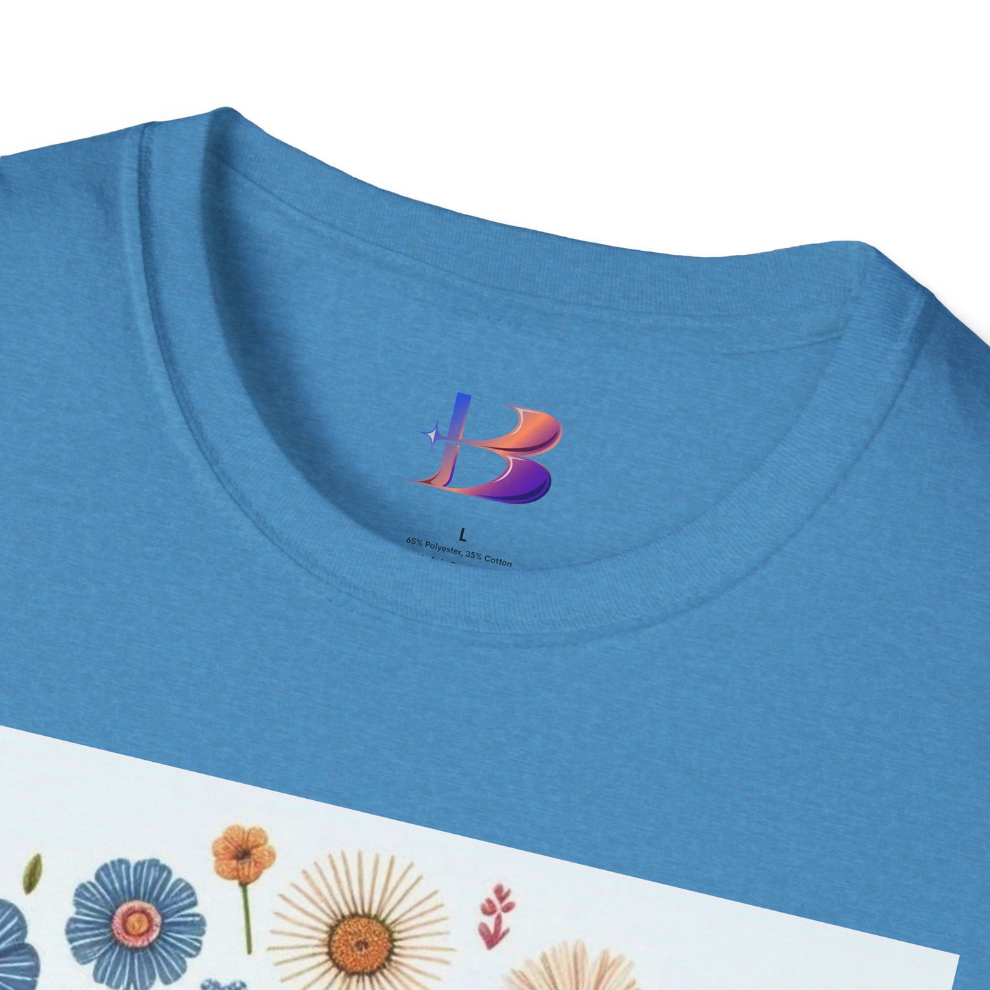 Smell The Flowers Unisex Softstyle T-Shirt (aiB & J Collections) (MULTIPLE COLORS)