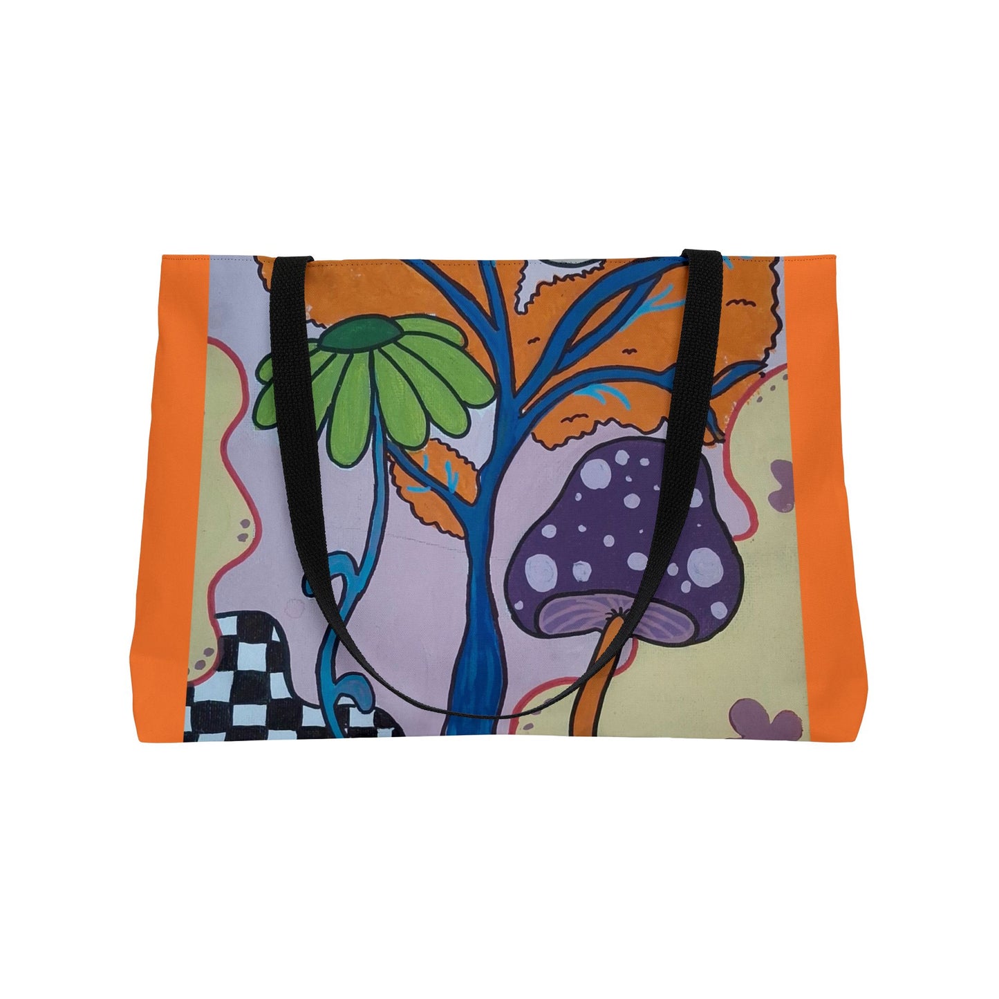 Mystic Mushroom Weekender Tote Bag (Peculiar Paintings Collection) ORANGE