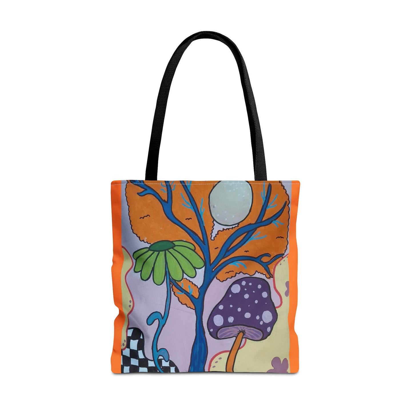 Mystical Mushroom Tote Bag (Peculiar Paintings Collection) ORANGE