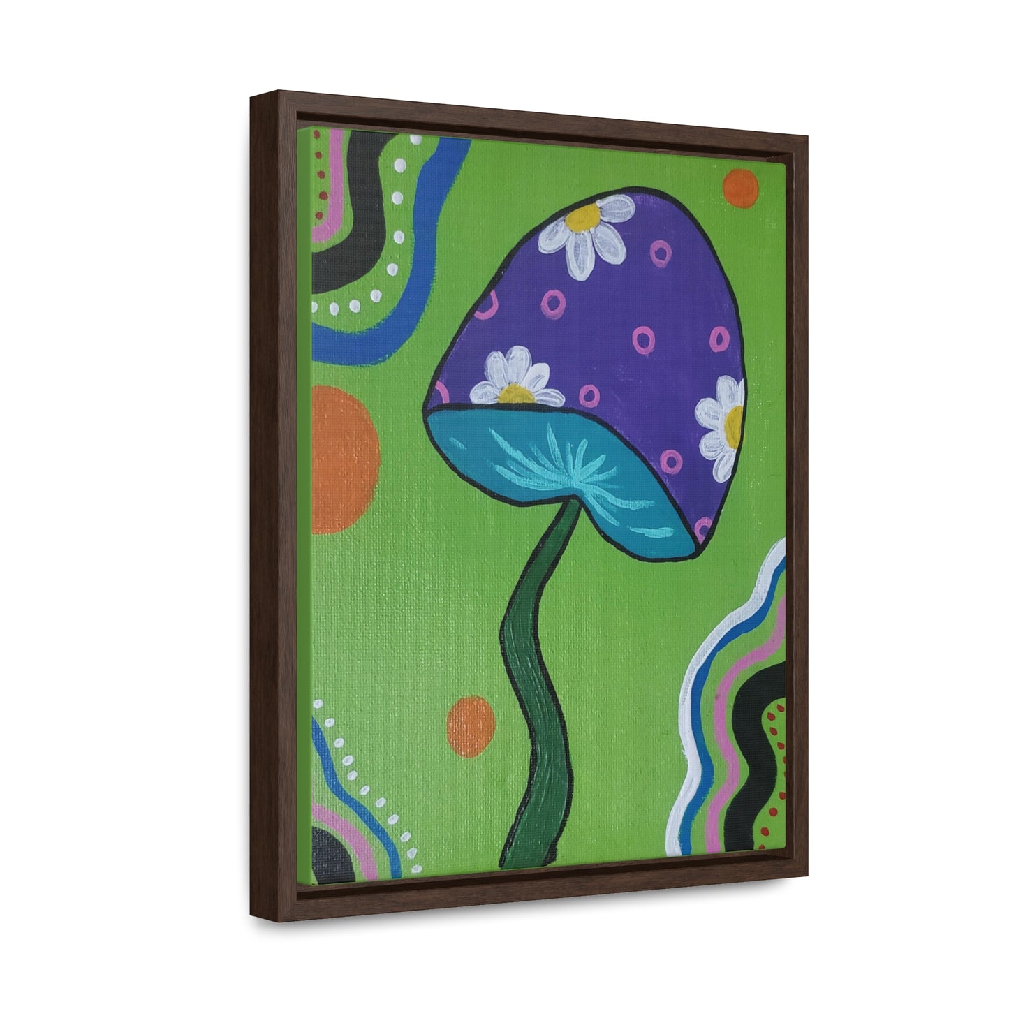 Marguerite Mushroom Canvas Wraps, Vertical Frame (Peculiar Paintings Collection)
