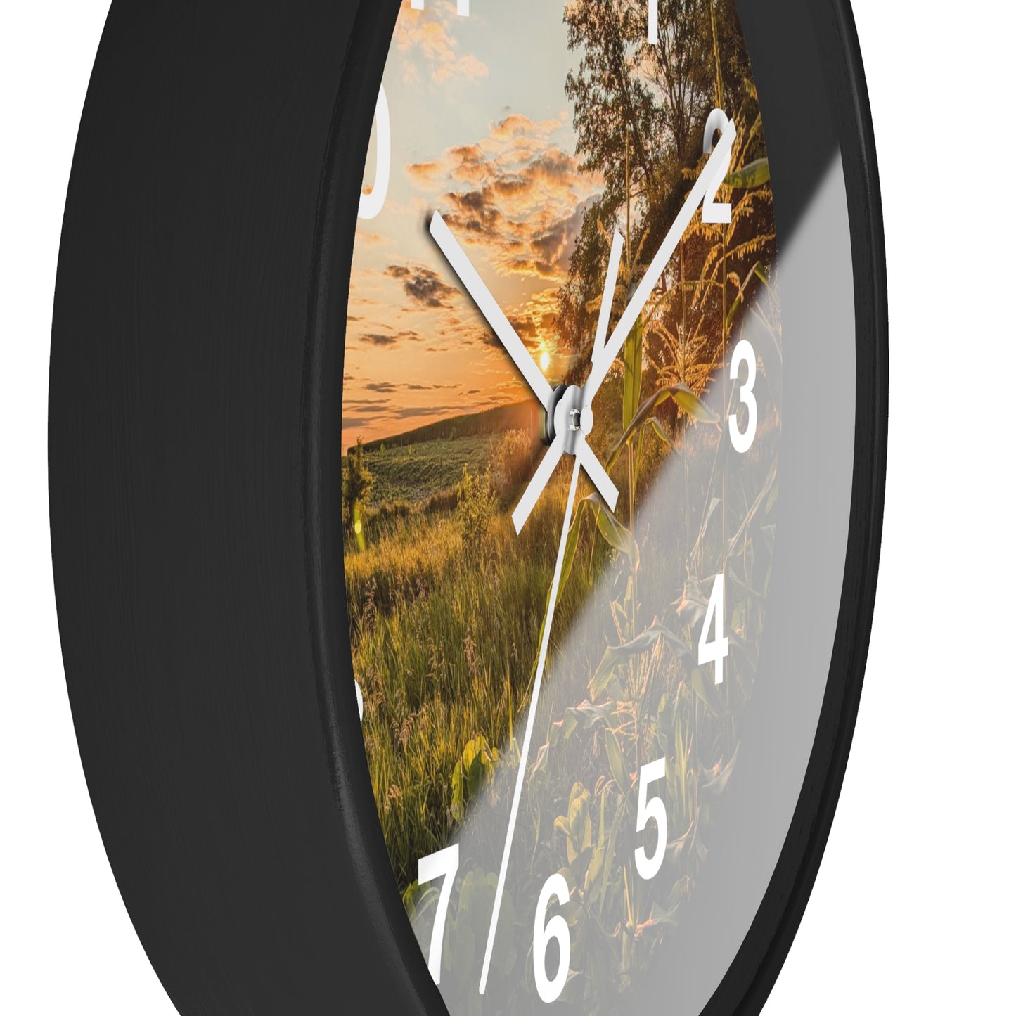 Corn Filed Sunset Clock (SP Photography Collection)