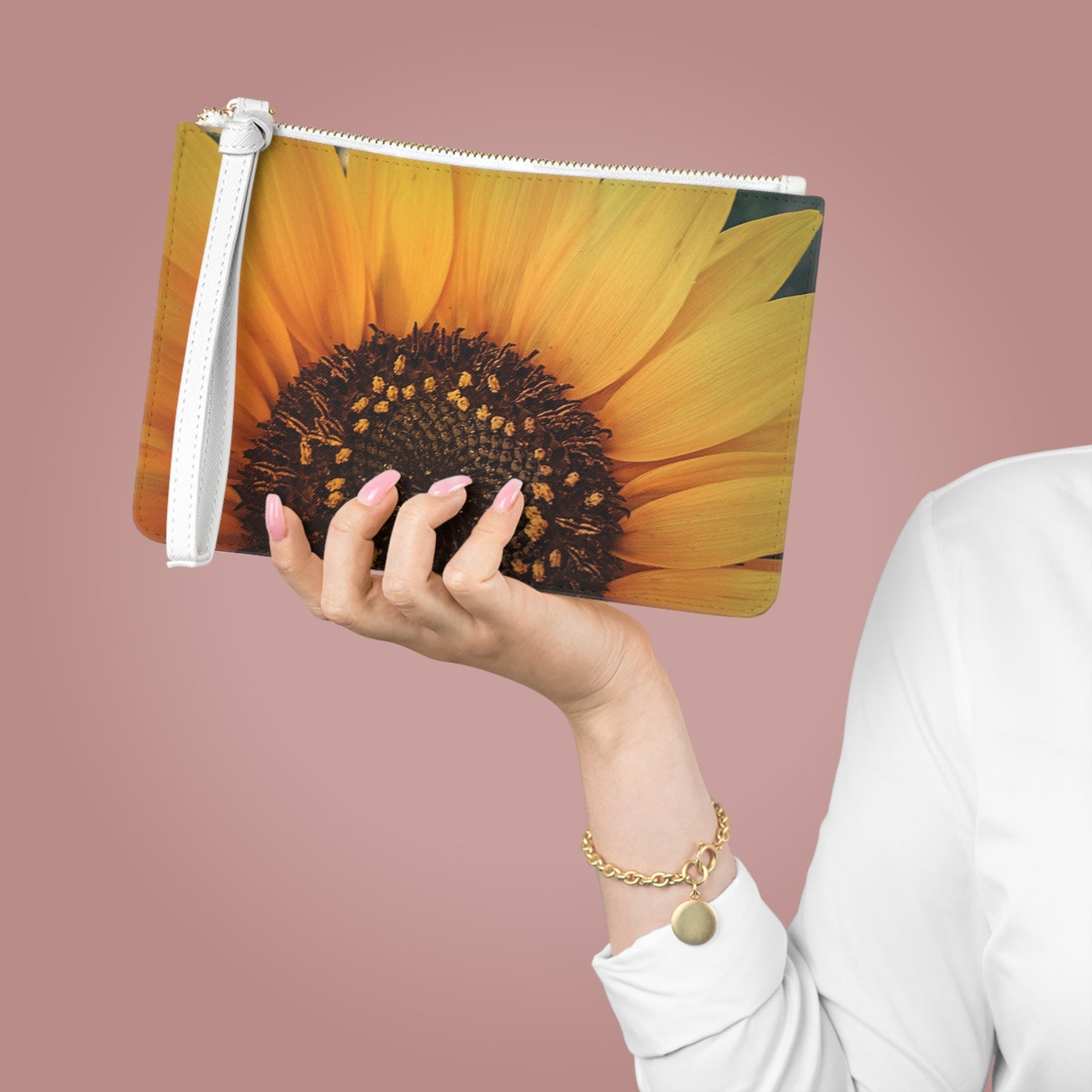 Sun Ray Sunflower Large Clutch Bag (SP Photography Collection) YELLOW