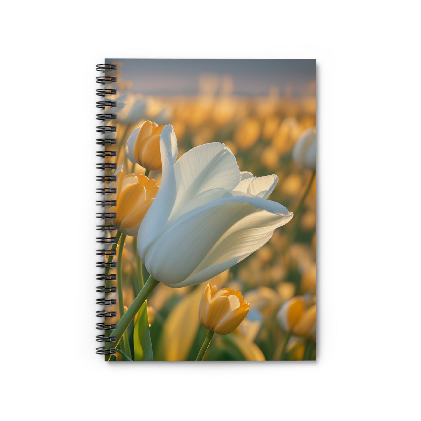 White Flower Tulip Spiral Notebook( SP Photography Collection)