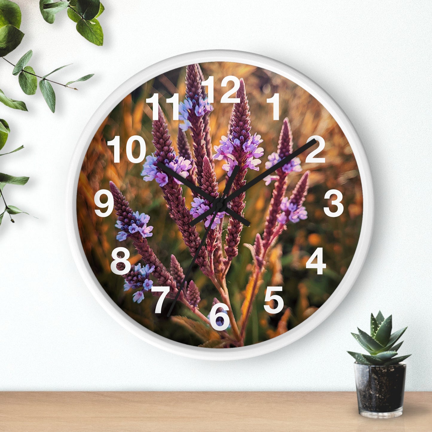 Purple Fields Clock (SP Photography Collection)