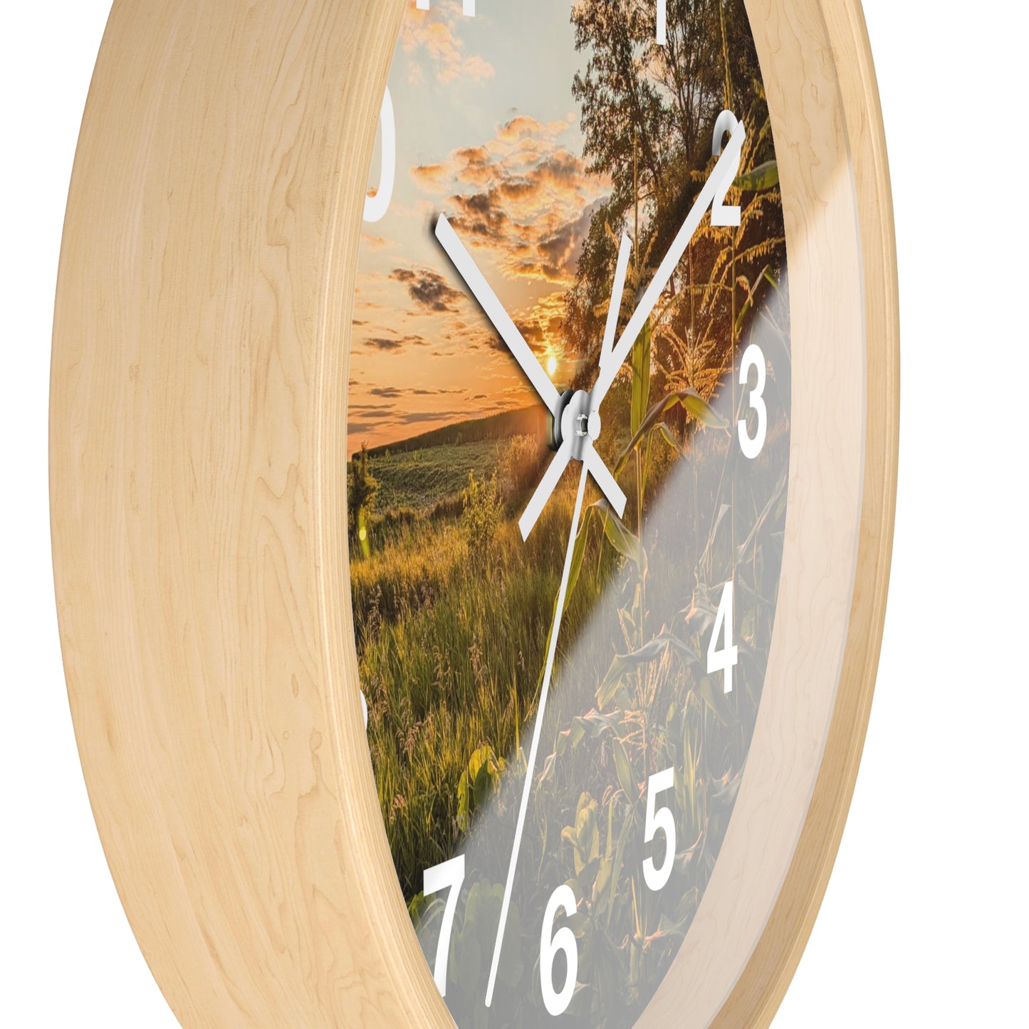 Corn Filed Sunset Clock (SP Photography Collection)