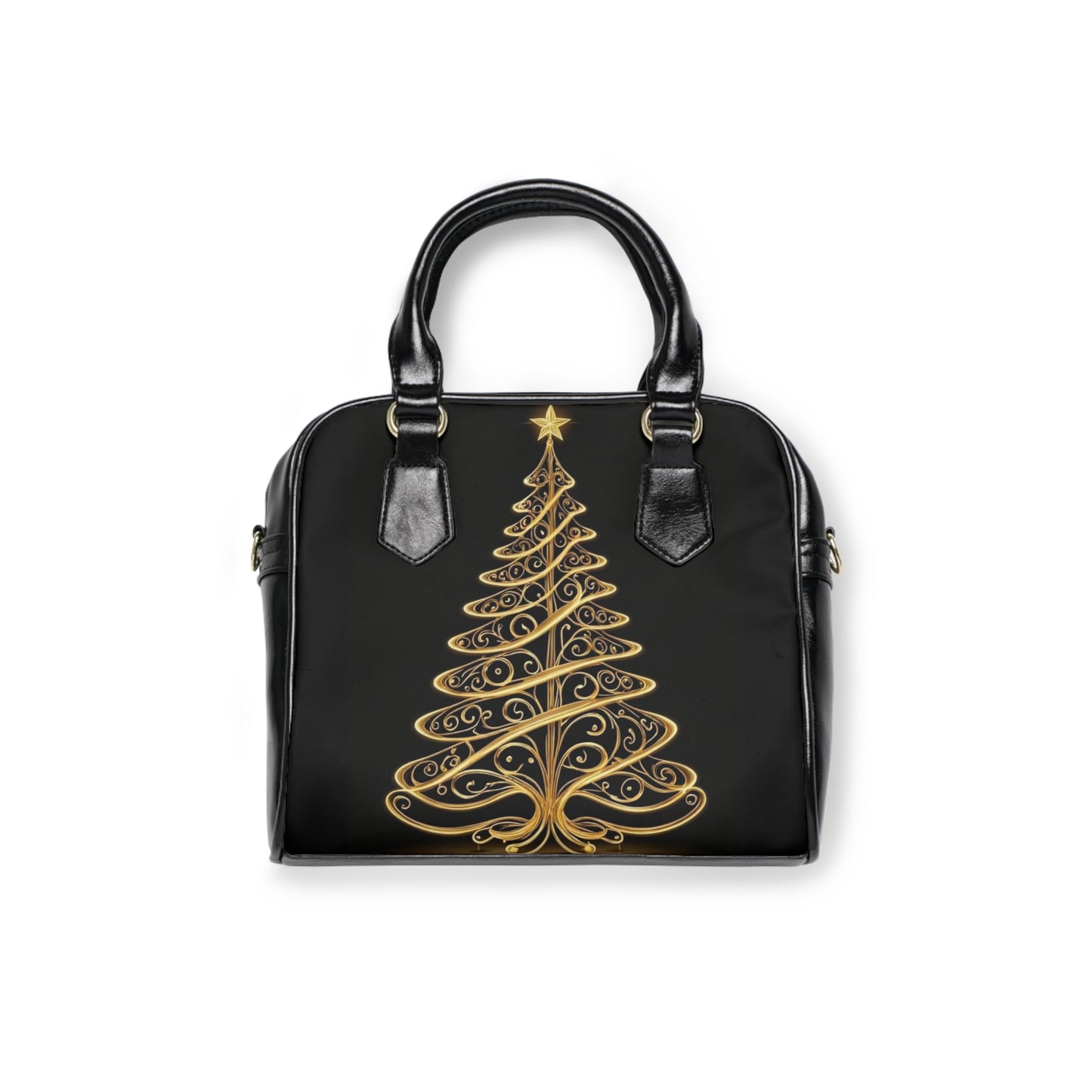 Golden Tree Shoulder Handbag (SP Photography Collection) BLACK