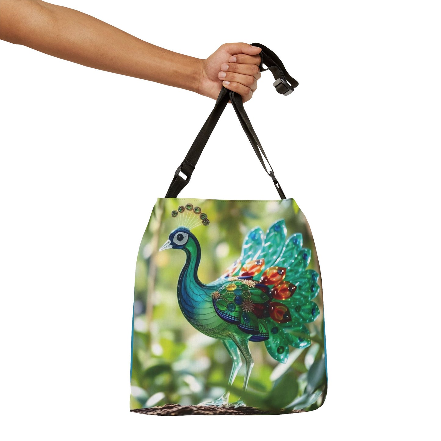 Peacock Adjustable Tote Bag (aiB & J Collections) BLUE