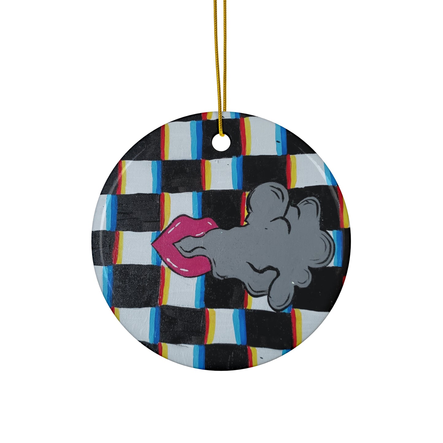 Smoke and Mirrors Ceramic Ornament (Peculiar Paintings Collection)