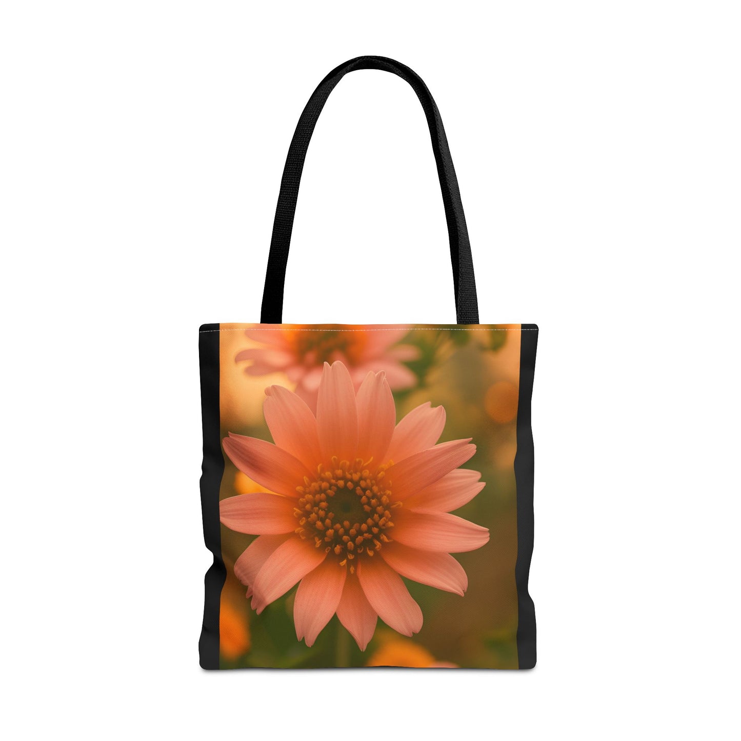 Pink Sunflower Tote Bag (SP Photography Collection) BLACK