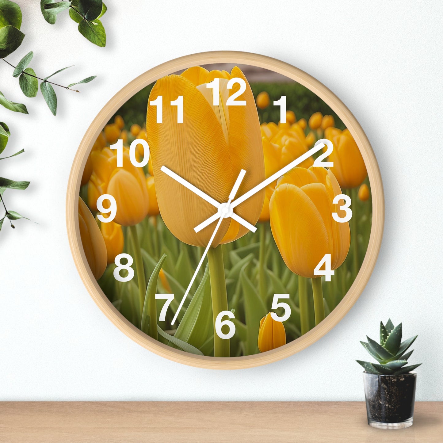 Yellow Tulip Wall Clock (SP Photography Collection)