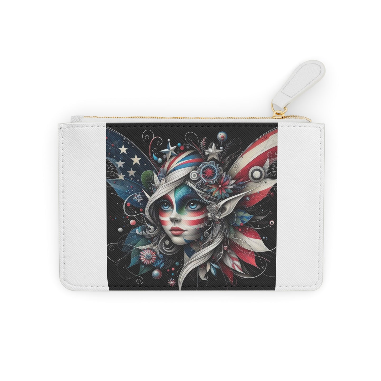 Patriotic Fairy Mini Clutch Bag (aiB & J Collections) WHITE