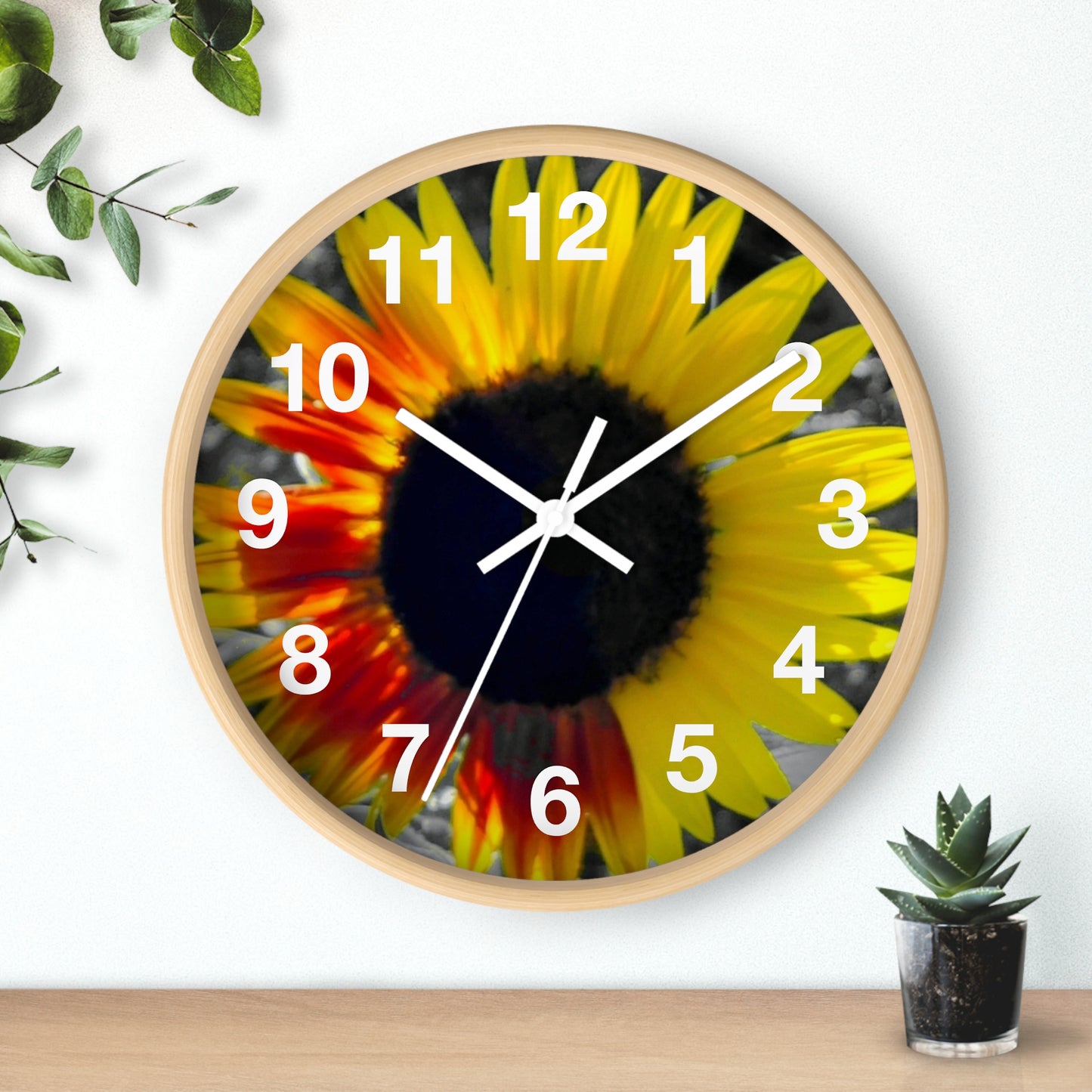 Mixed Sunflower Wall Clock (Enchanted Exposures By Tammy Lyne)