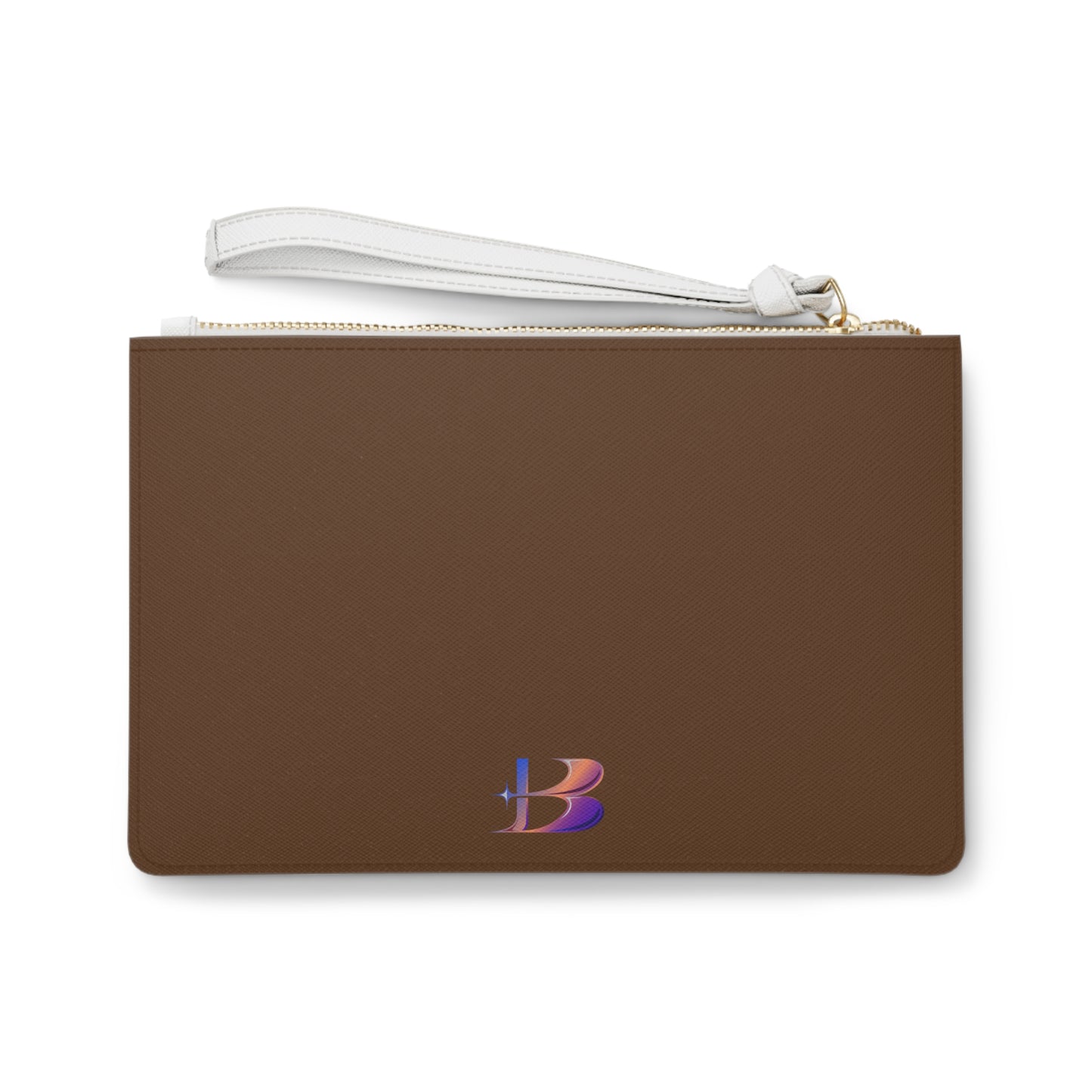 Peek A Boo Snowman Large Clutch Bag (SP Photography Collection) BROWN