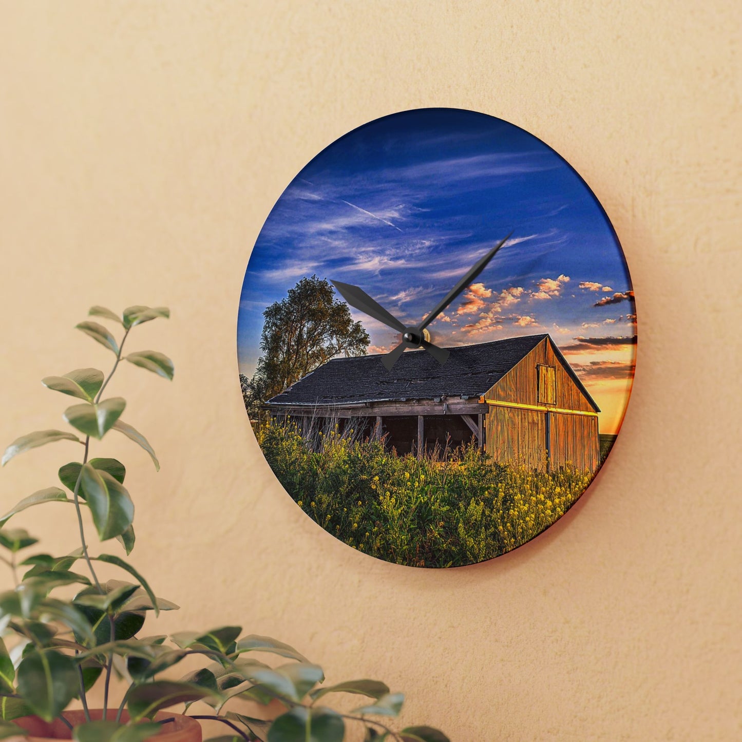 Beautiful Barn Acrylic Wall Clock (SP Photography Collection)