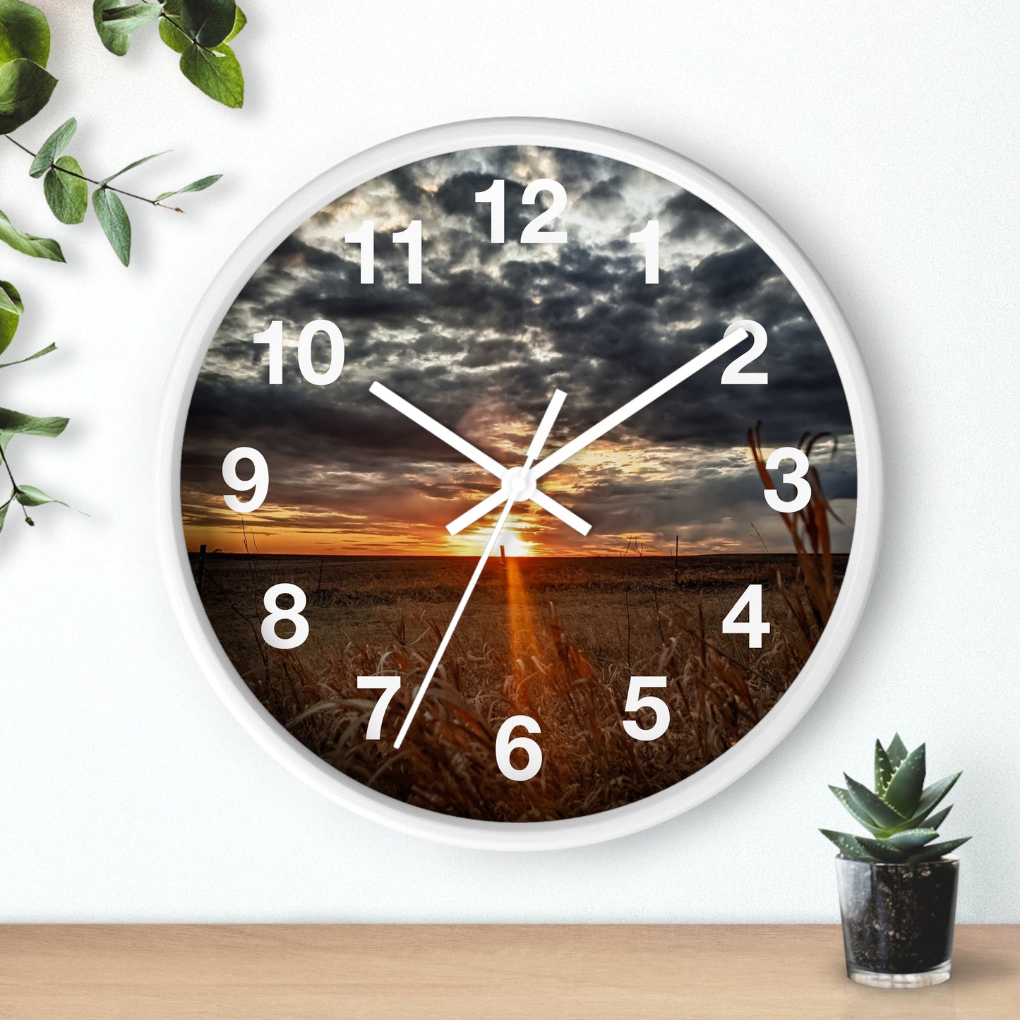 Cloudy Skies Wall Clock (SP Photography Collection)