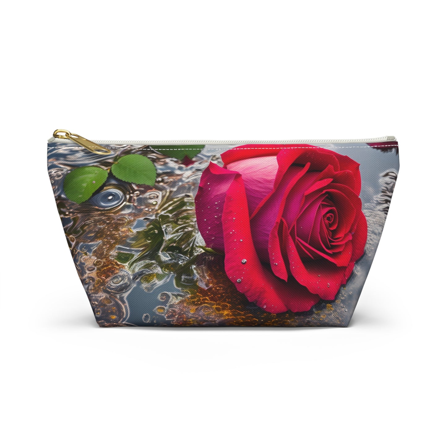 Red Rose Pouch w T-bottom (SP Photography Collection) BLACK