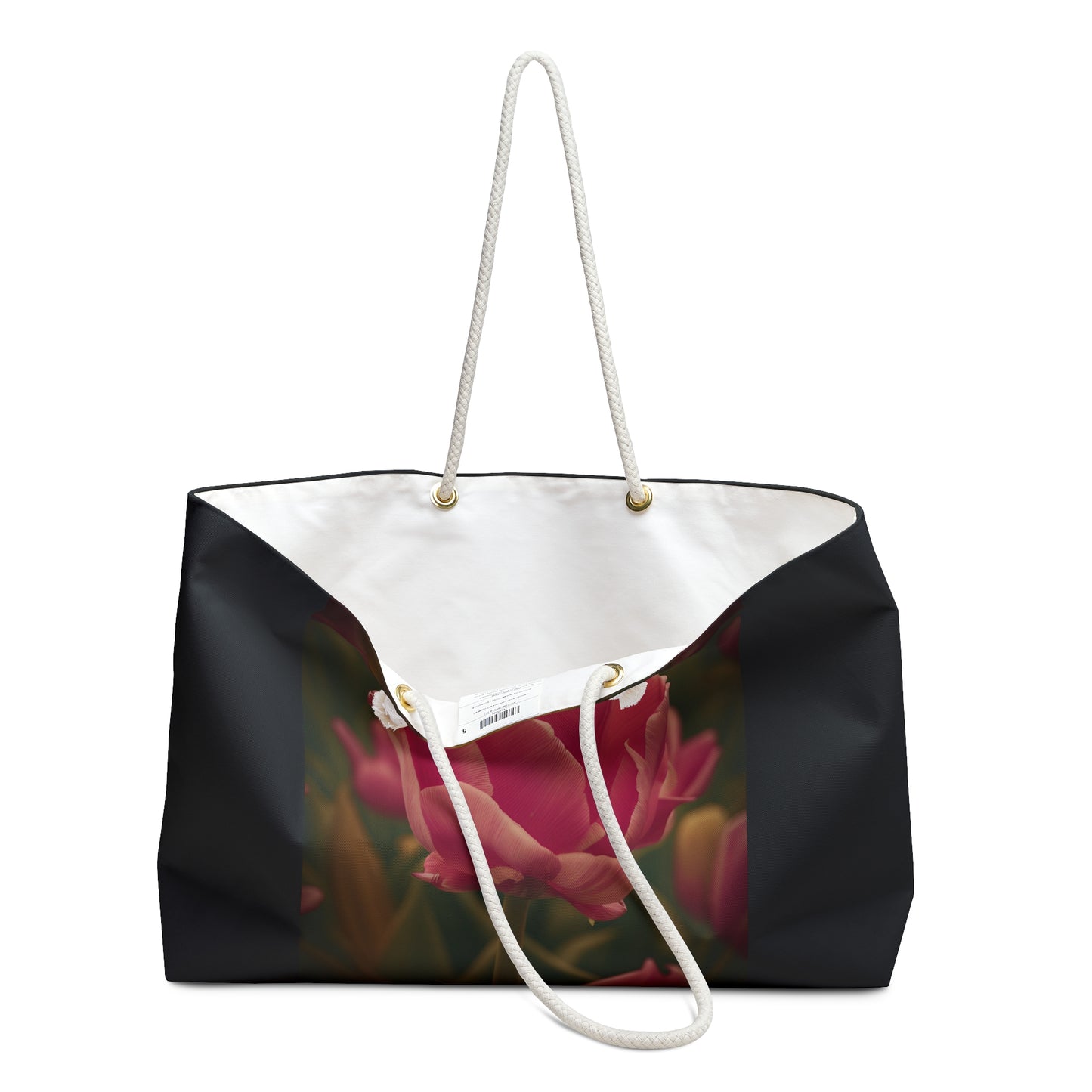 Pink Buttercup Weekender Bag (SP Photography Collection) BLACK