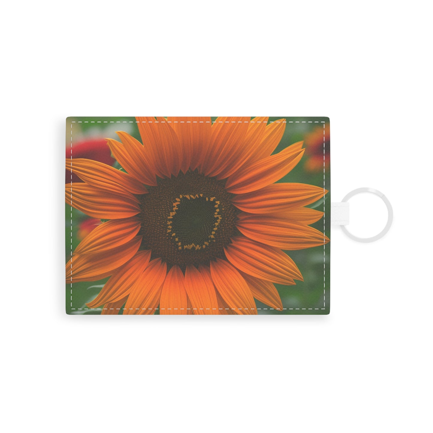 Orange Sunflower Leather Card Holder (SP Photography Collection)