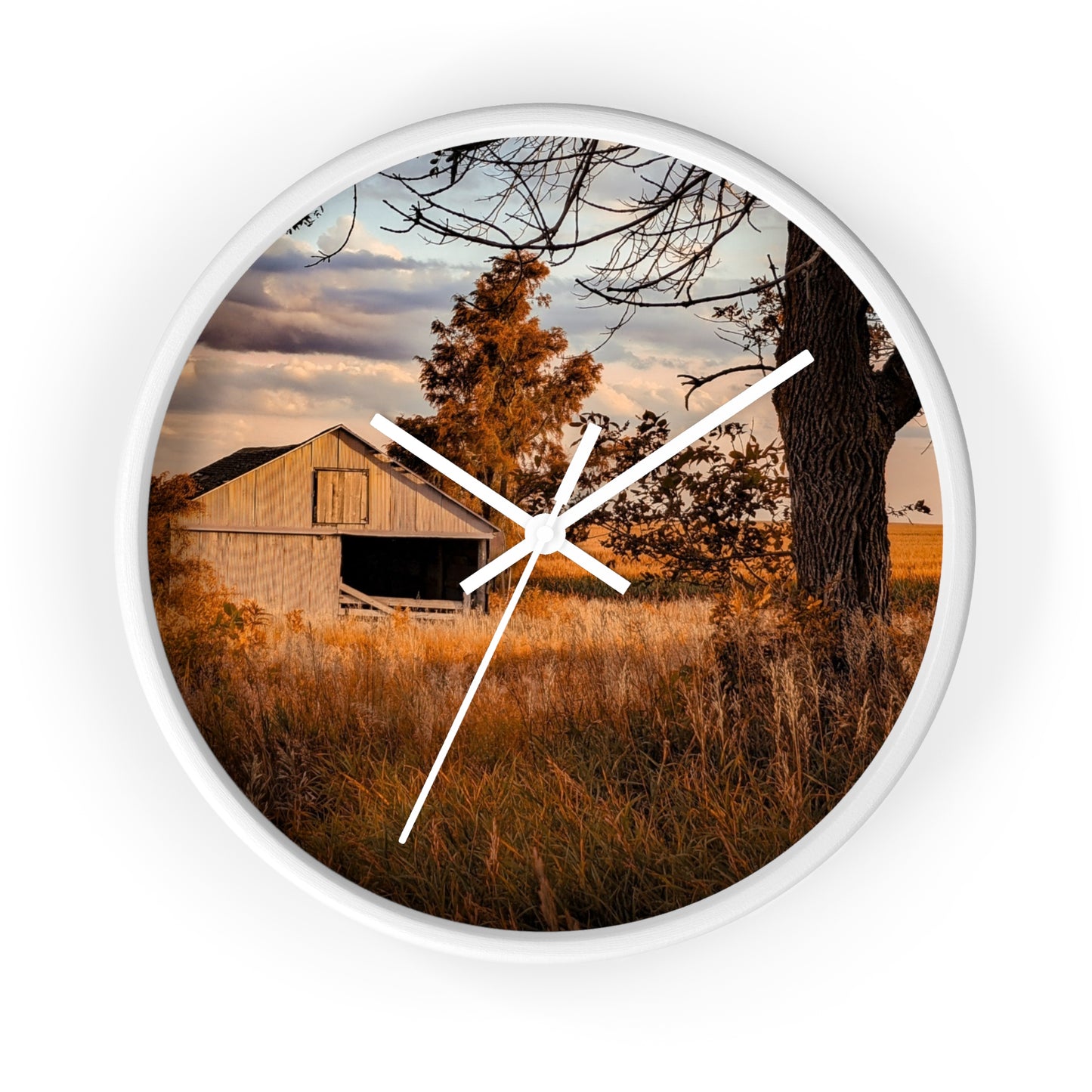 Golden Barn Wall Clock (SP Photography Collection)