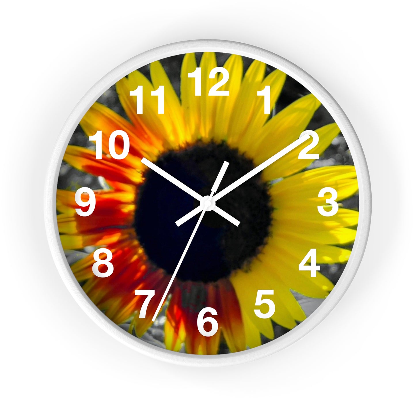 Mixed Sunflower Wall Clock (Enchanted Exposures By Tammy Lyne)