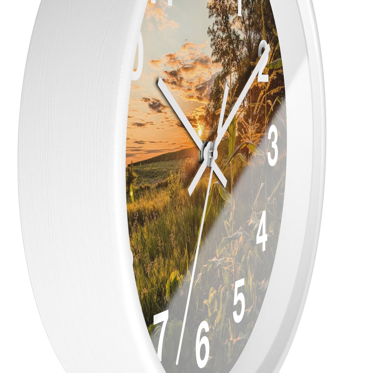 Corn Filed Sunset Clock (SP Photography Collection)