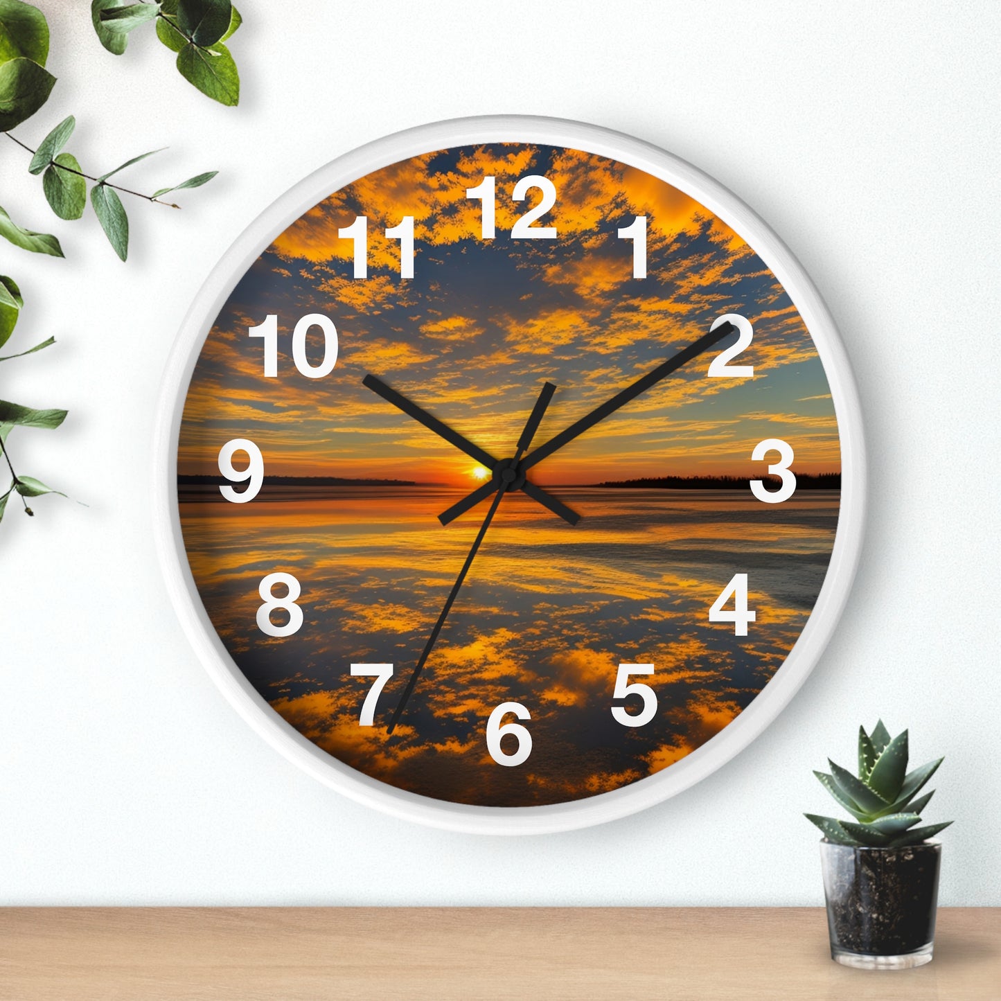 Orange Skies Wall Clock (SP Photography Collection)