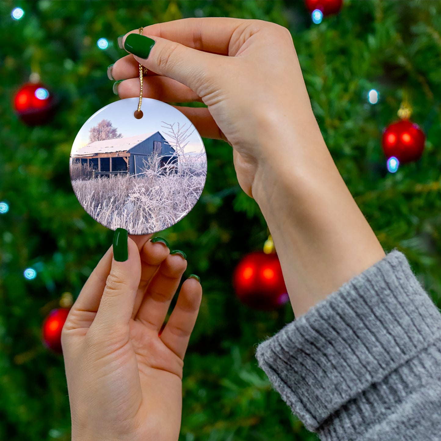 Wintery Barn Ornament (SP Photography Collection)