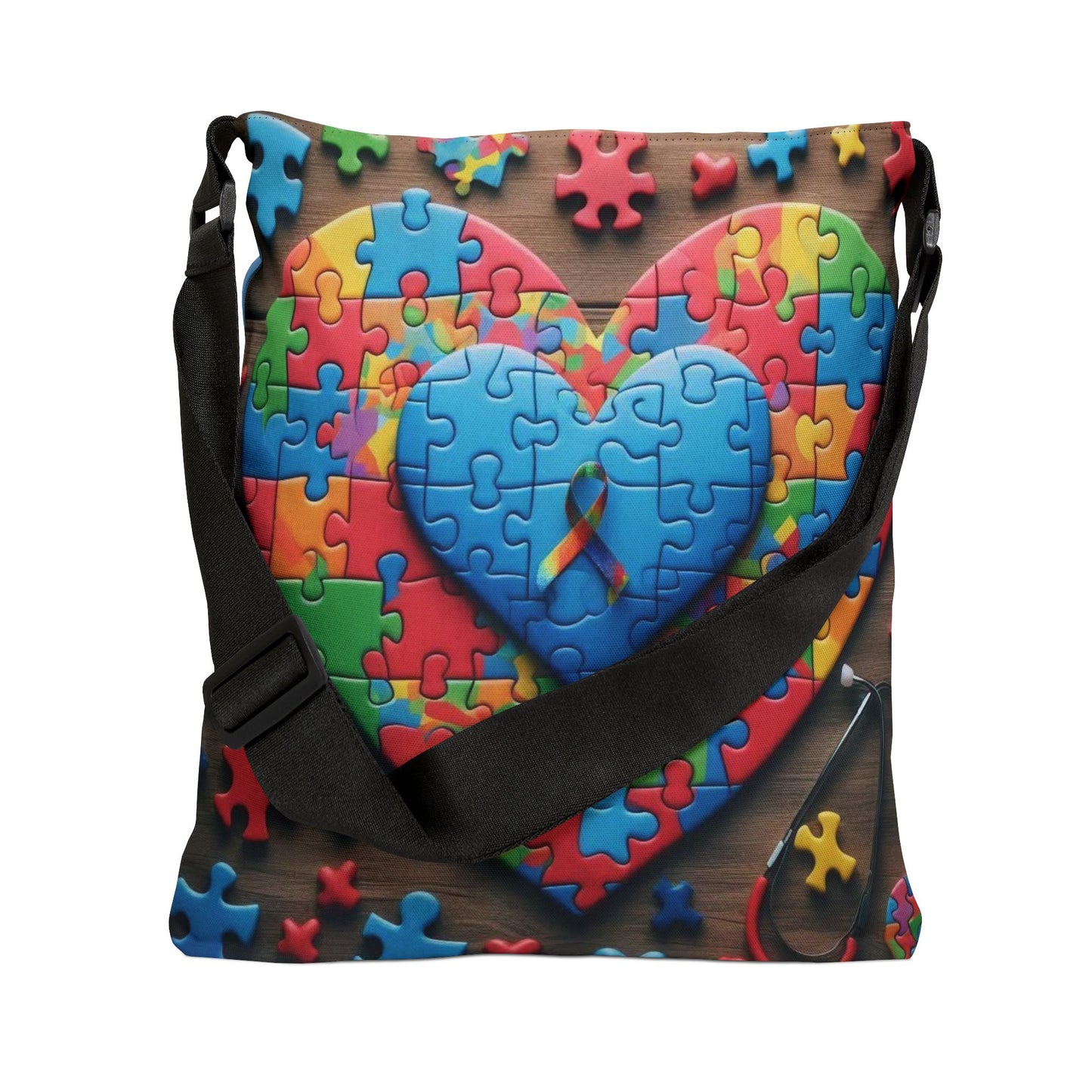 Autism Adjustable Tote Bag (aiB & J Collections)BLUE
