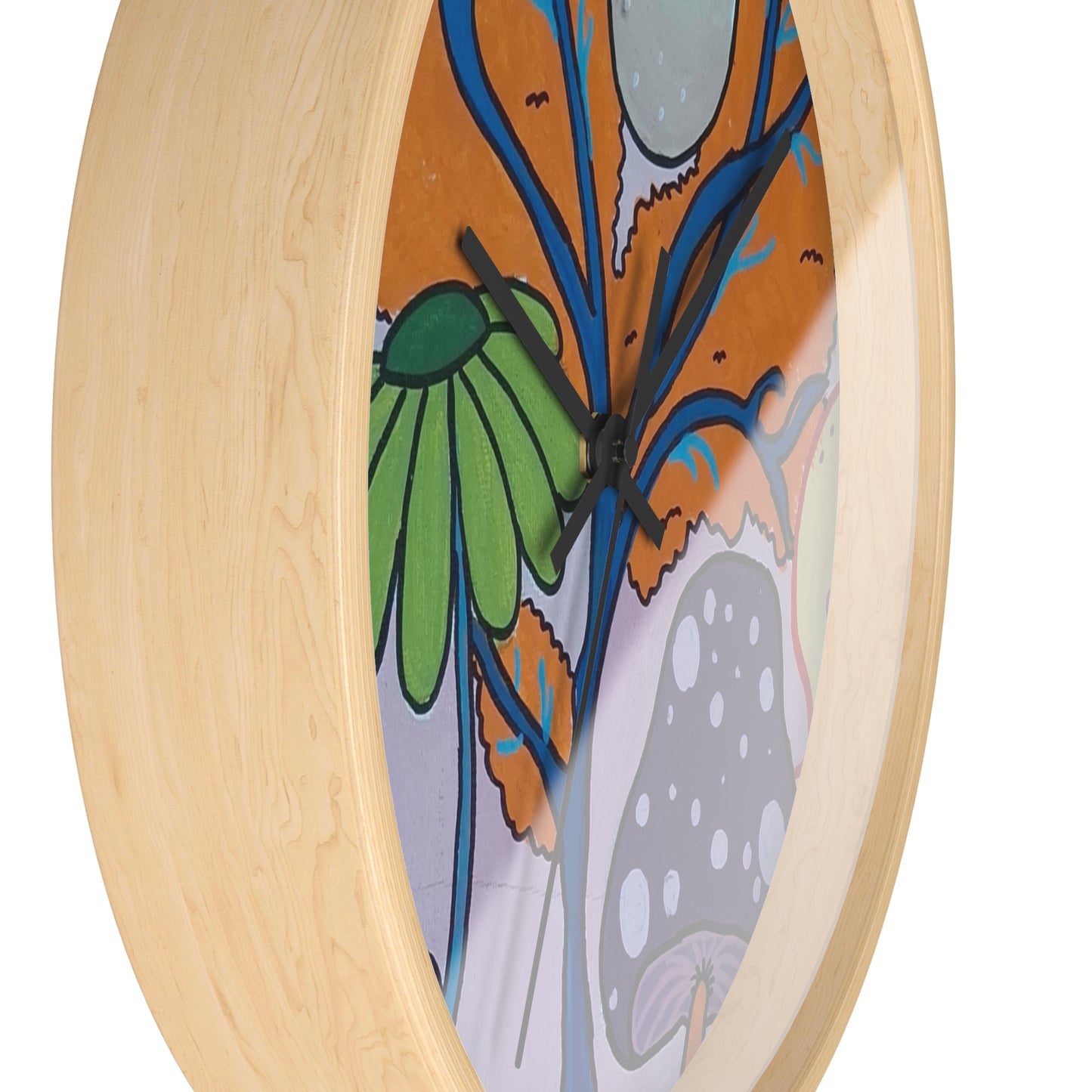 Mystic Mushroom Wall Clock (Peculiar Paintings Collection)