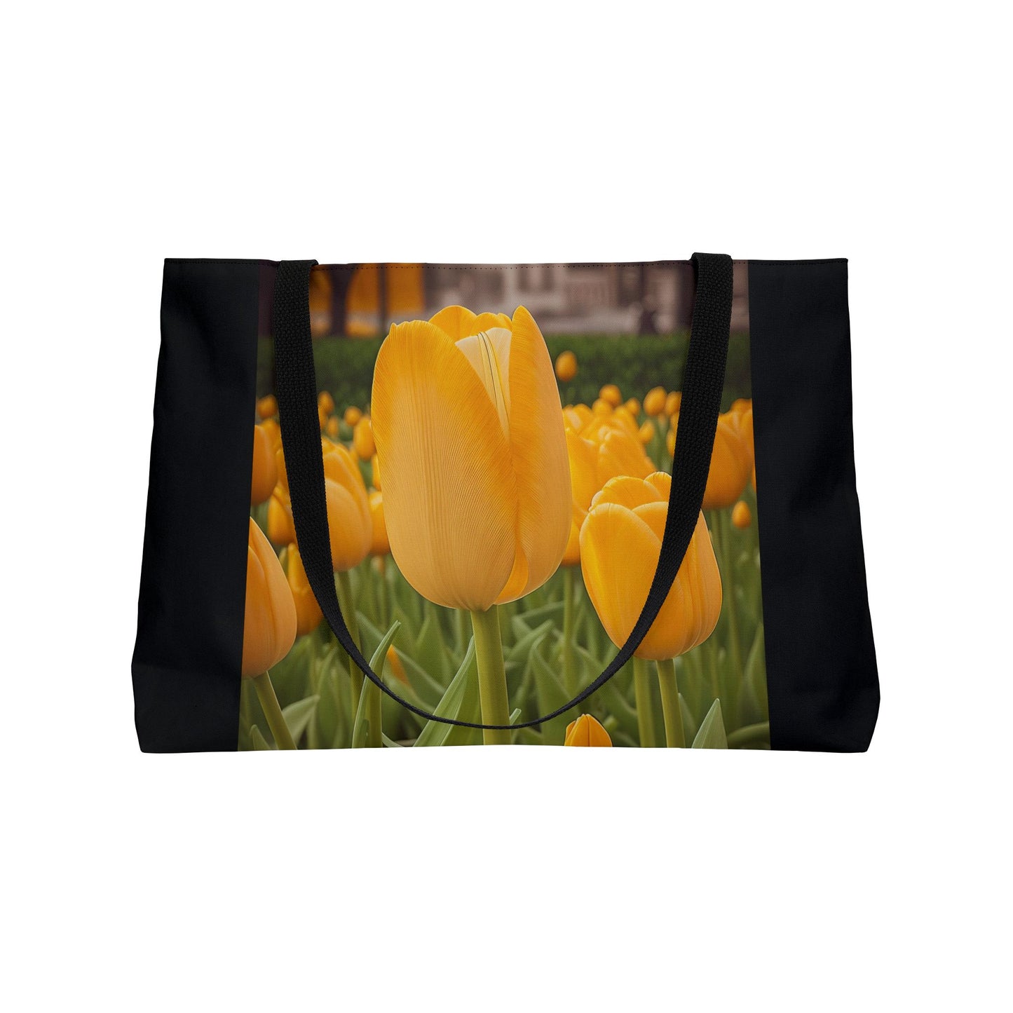 Yellow Tulip Weekender Tote Bag (SP Photography Collection) BLACK
