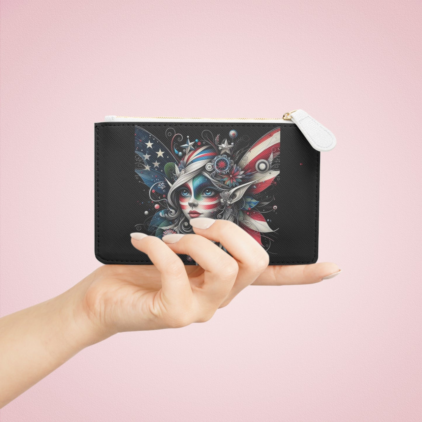 Patriotic Fairy Mini Clutch Bag (aiB & J Collections) BLACK