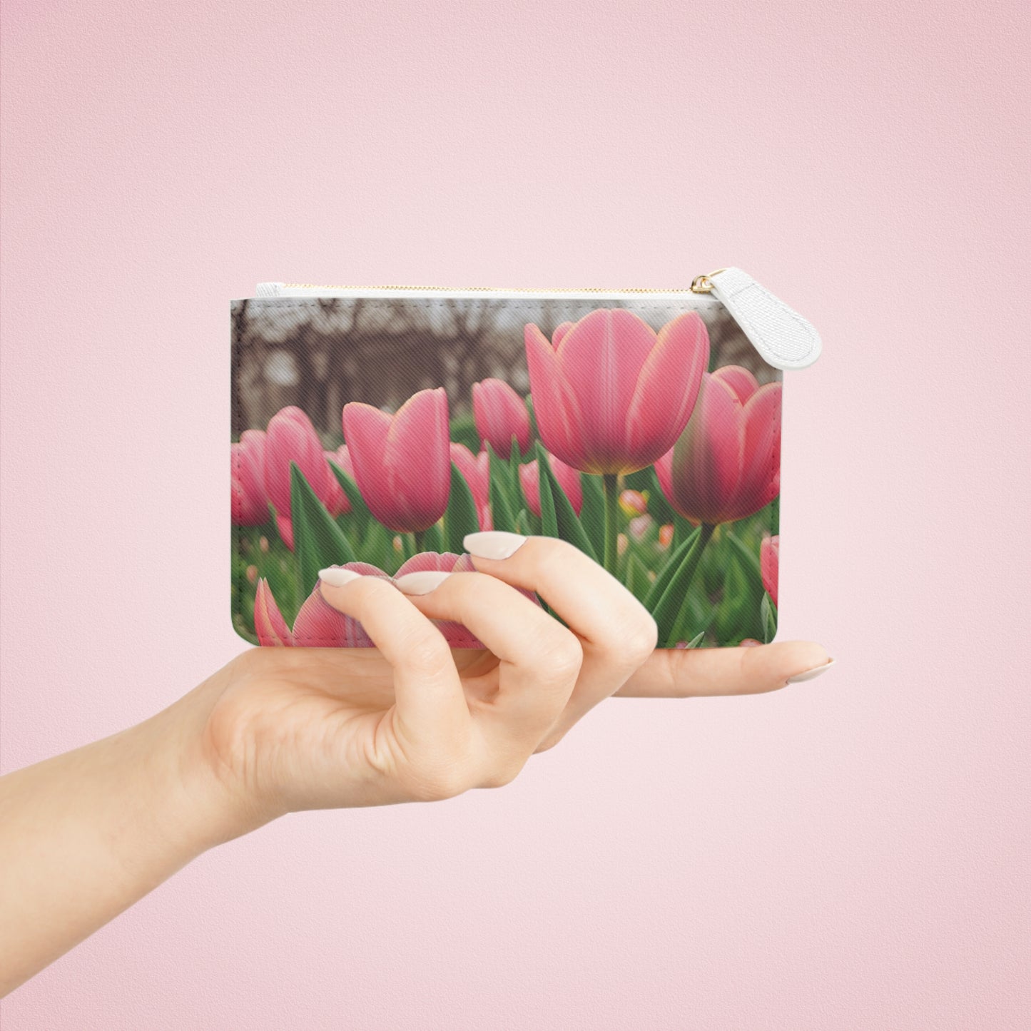 Tulips Mini Clutch Bag (SP Photography Collection) WHITE