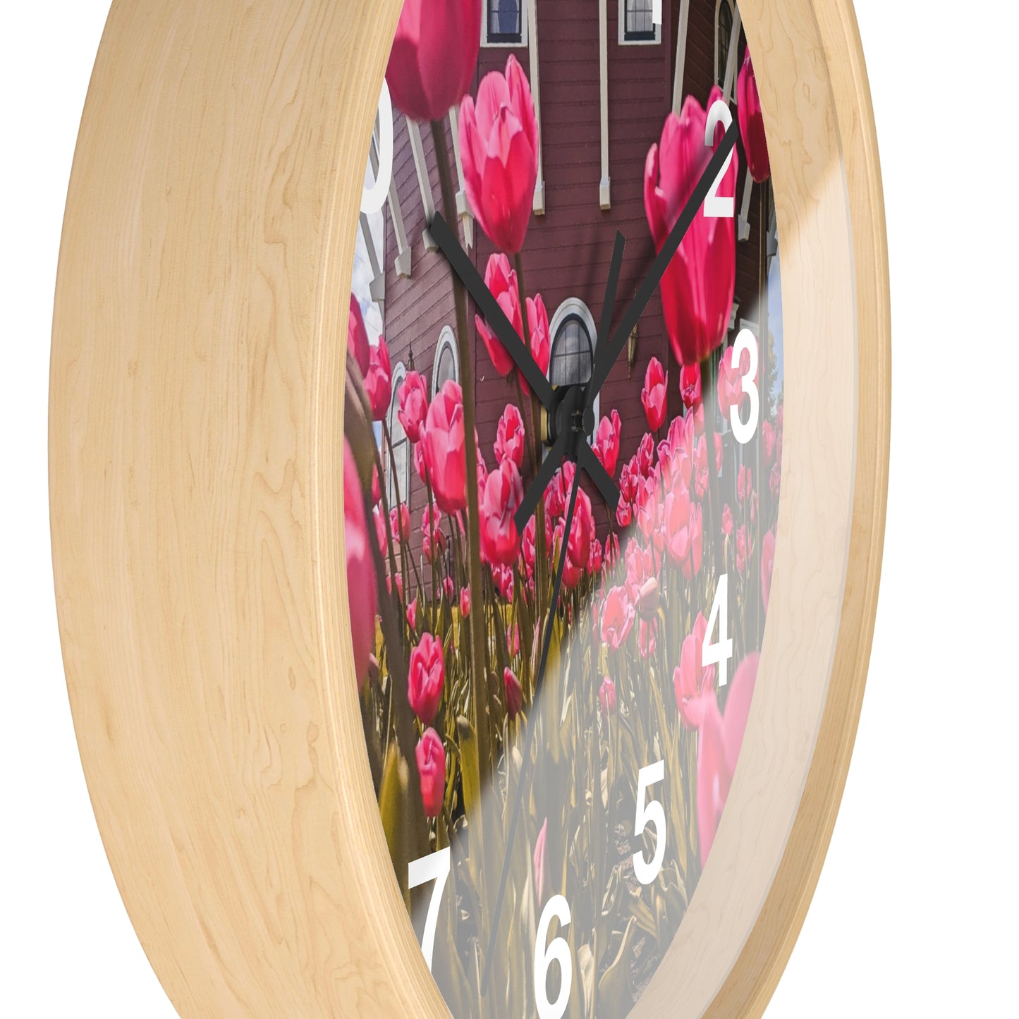 windmill Pink Tulips wall Clock (SP Photography Collection)