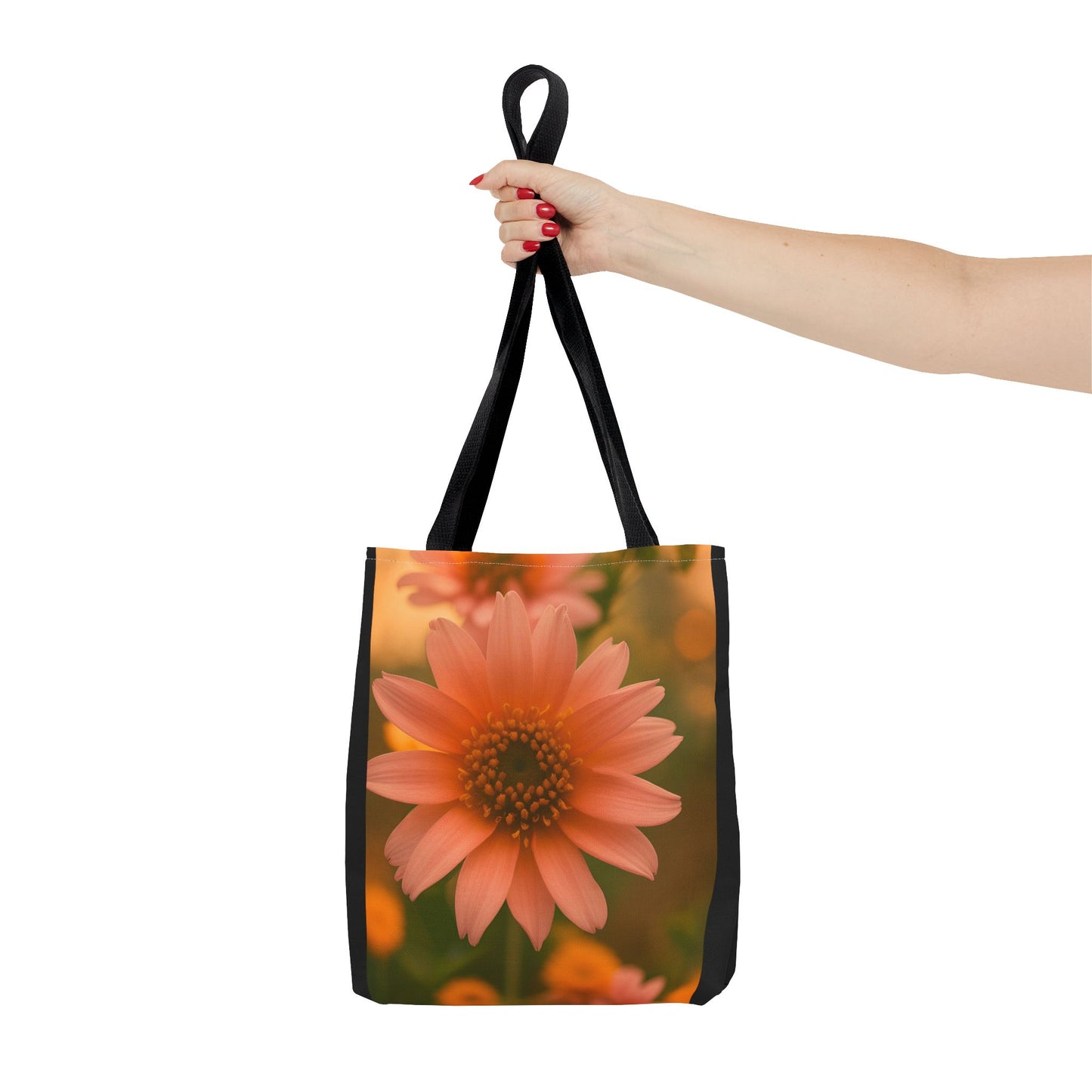 Pink Sunflower Tote Bag (SP Photography Collection) BLACK